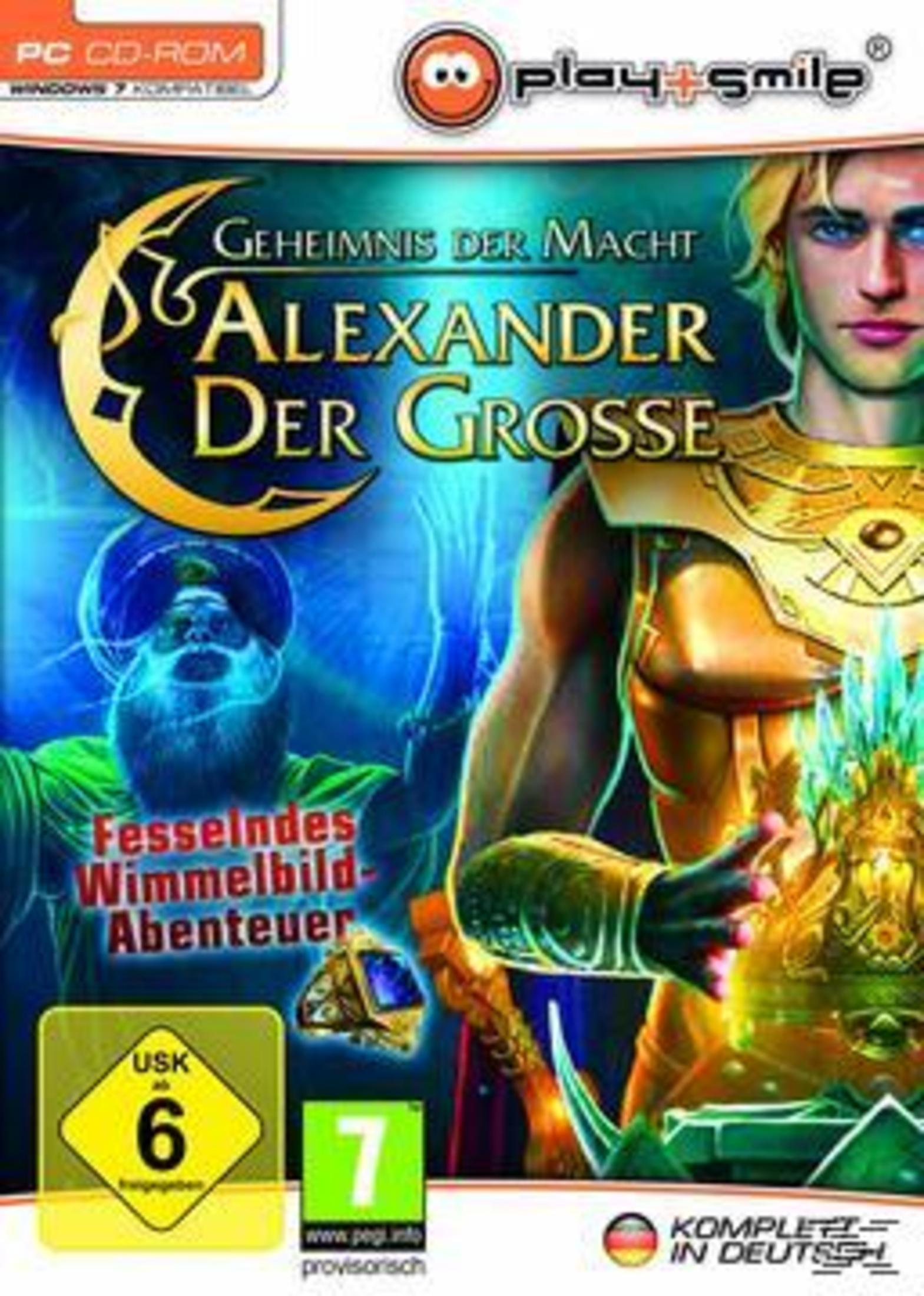 Spielbox für die PC CD-ROM, mit einem Bild eines Mannes und einem gelben Logo.