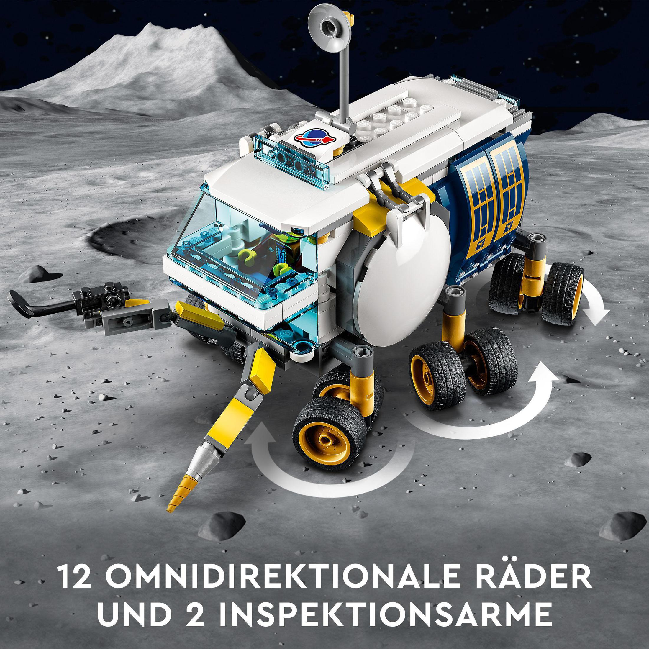 LEGO-Mondrover mit 12 omnidirektionalen Rädern und Inspektionsarmen.