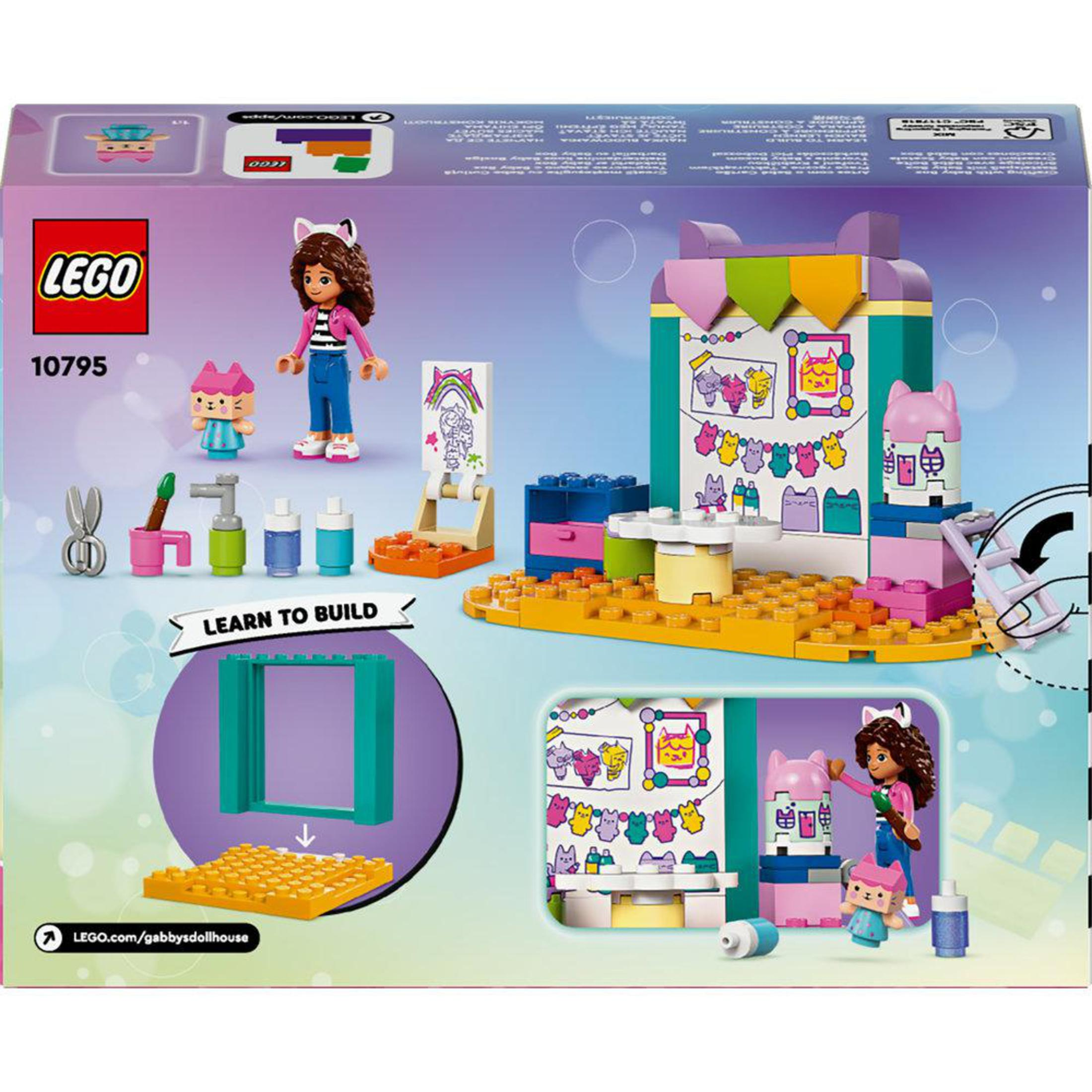 Pudełko Lego Gabby's Dollhouse. Zawiera zestaw do zabawy z figurkami i elementami konstrukcyjnymi.
