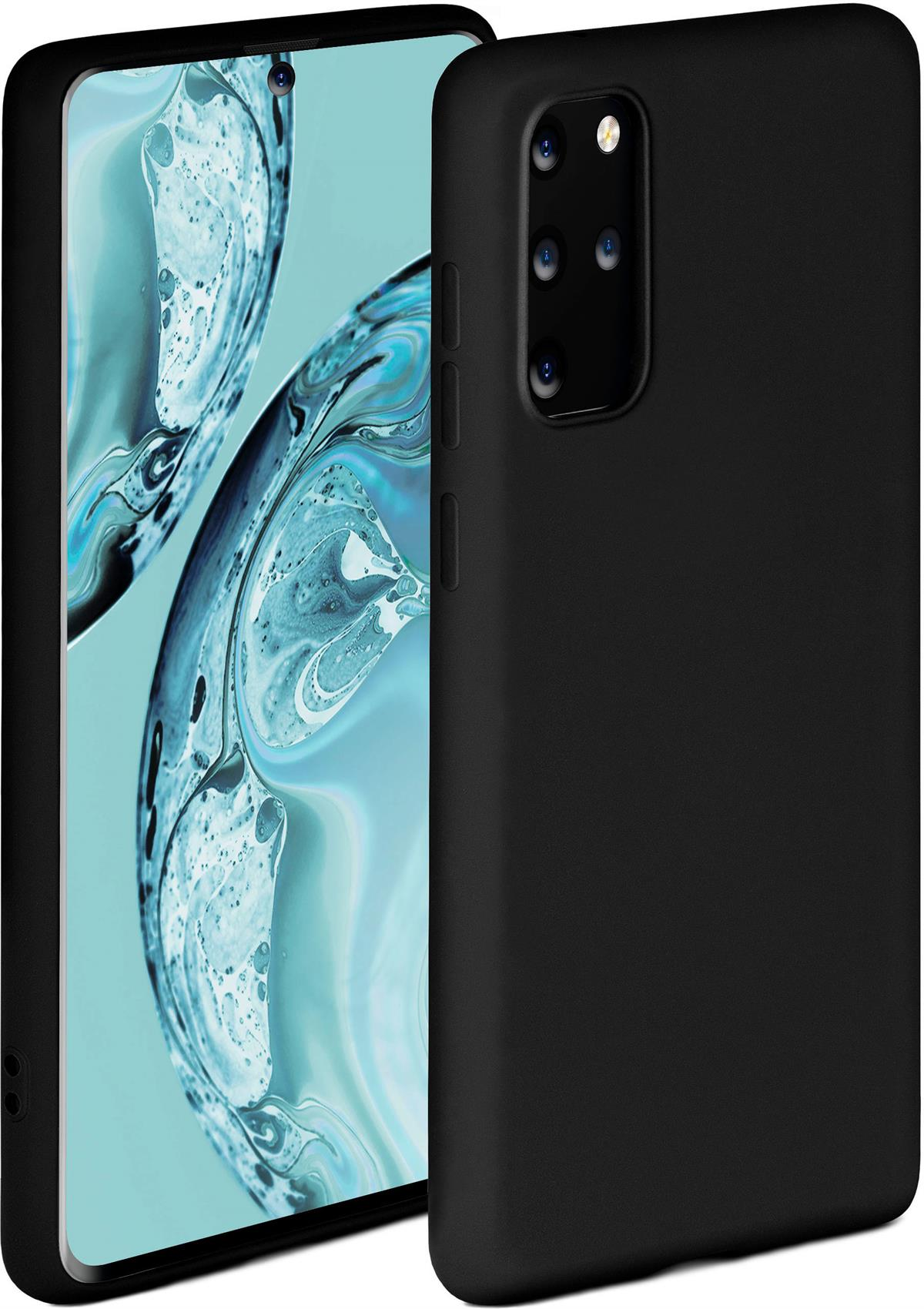 Eine schwarze Handyhülle mit einem Telefon darin. Die Kamera ist sichtbar.