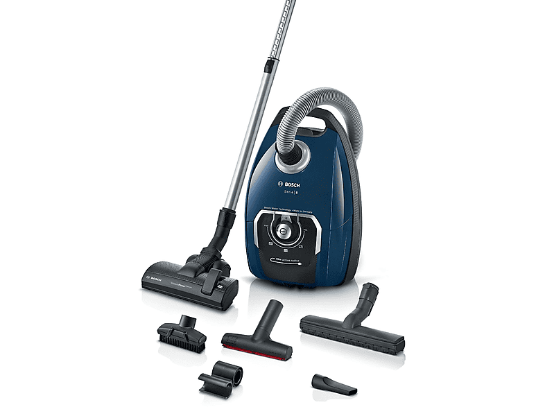 BOSCH BGB 75 X 494 Zylinder-Vakuum Staubsauger, maximale Leistung: 650 Watt, Blau/Schwarz)