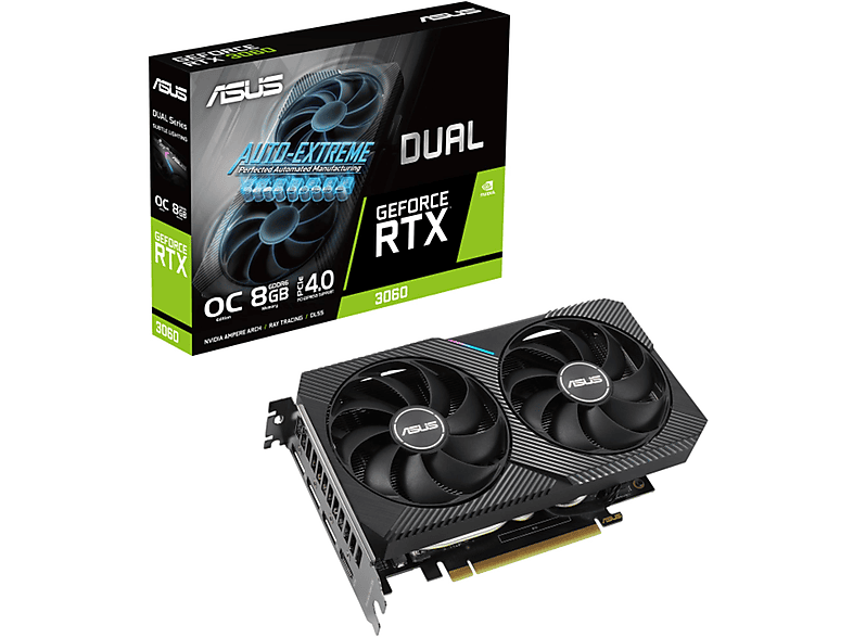 Tarjeta gráfica - ASUS ASUS DUAL-RTX3060-O8G NVIDIA GeForce RTX 3060 8 GB GDDR6