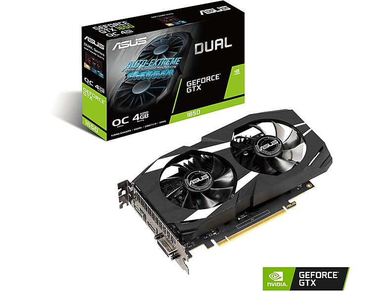 Tarjeta gráfica - ASUS ASUS Dual -GTX1650-O4G NVIDIA GeForce GTX 1650 4 GB GDDR5