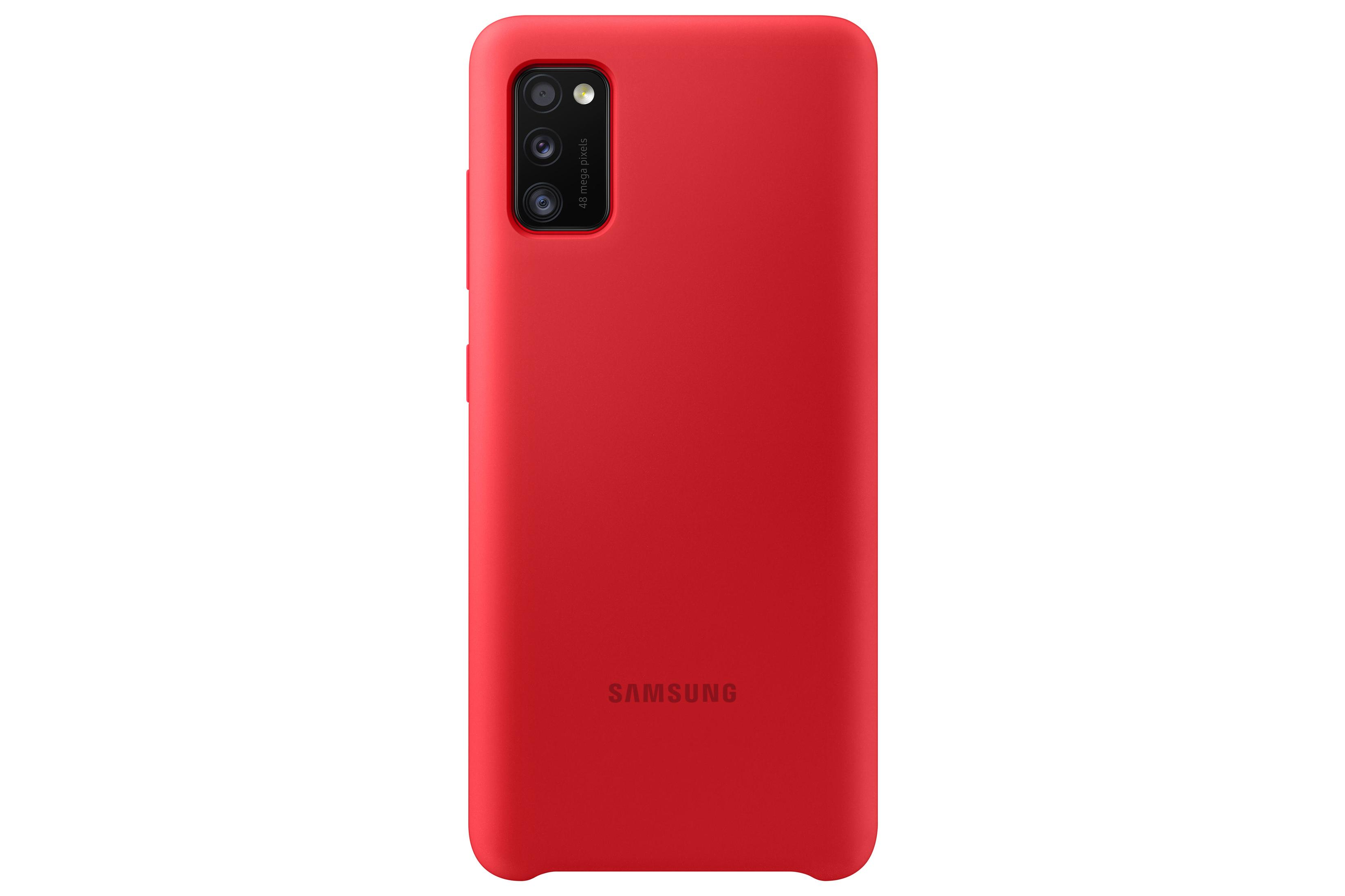 Retro del telefono Samsung rosso con fotocamere e pulsanti.