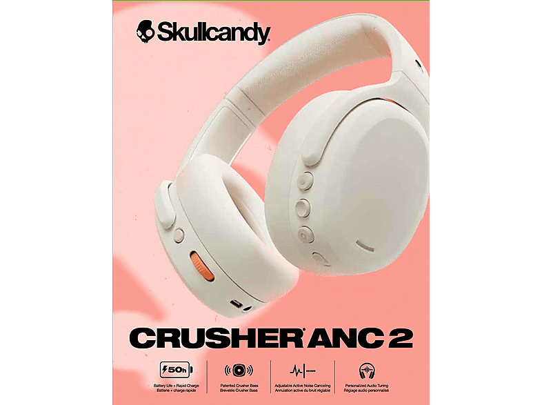 SKULLCANDY Crusher ANC 2 Bluetooth Kulak Üstü Kulaklık Beyaz Fiyat
