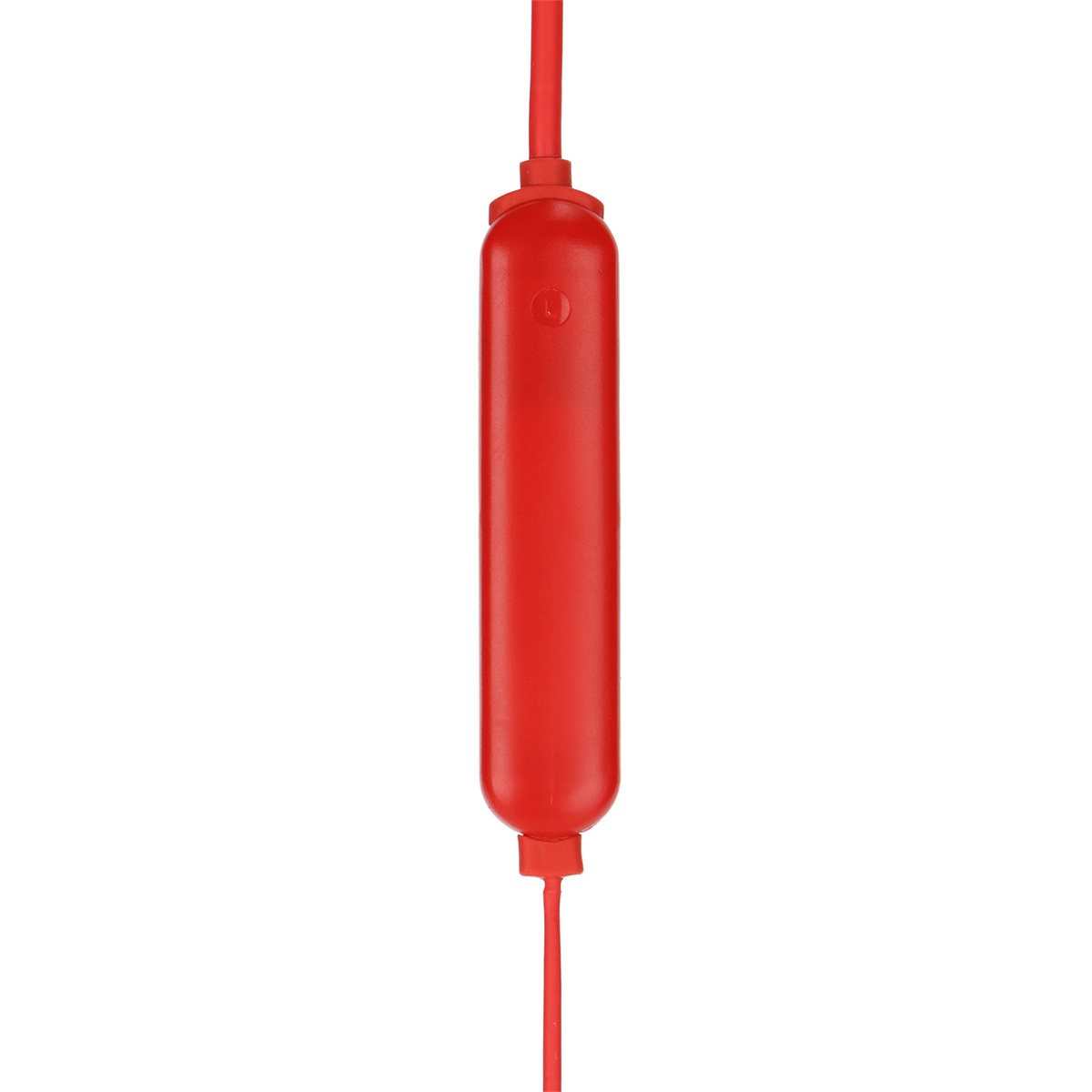Rotes Kabel mit rechteckigem Gehäuse in der Mitte und zwei roten Drähten.