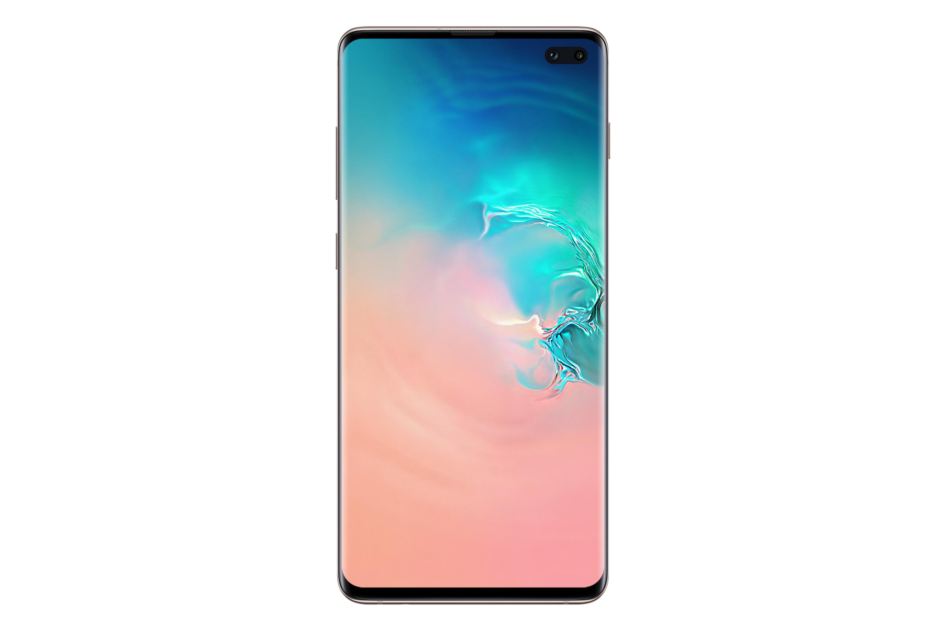 Smartphone mit farbenfrohem Farbverlaufhintergrund. Weißer Hintergrund.