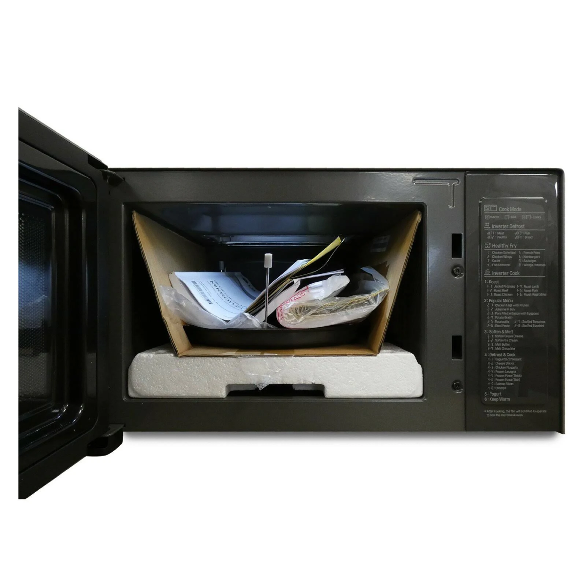 Microondas libre instalación - LG MH6565CPS, 1150 W, 5 potencia, 25 l, Acero inoxidable