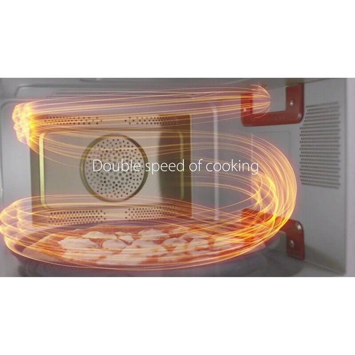 Pizza w kuchence mikrofalowej z efektem podgrzewania.