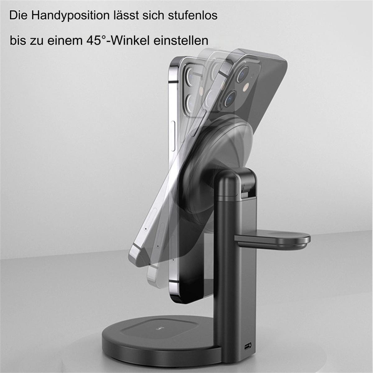 Telefonständer mit eingelegtem Telefon, einstellbarer Winkel.