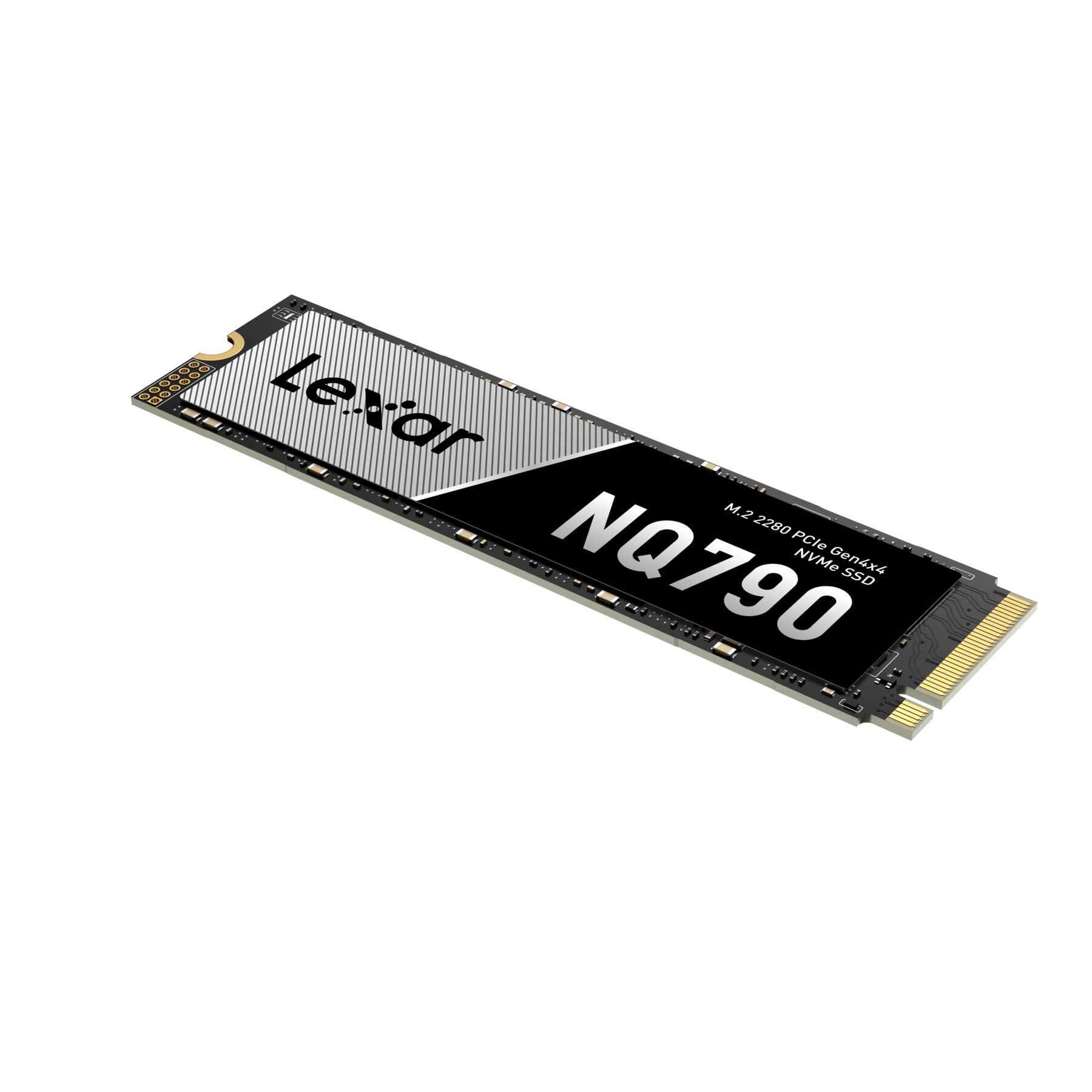 Czarno-srebrny dysk SSD Lexar, model NQ790, na białym tle.