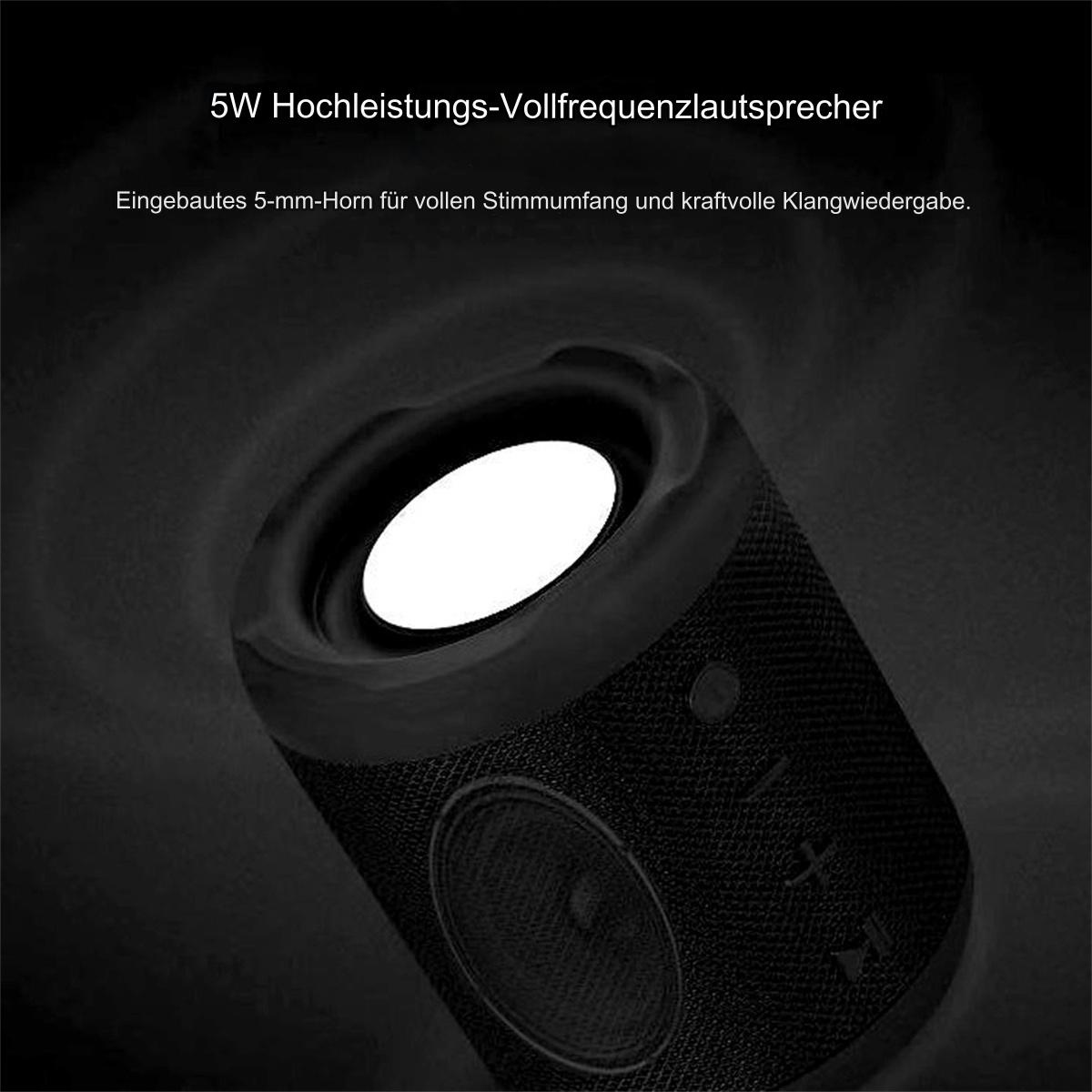 Ein schwarzer Lautsprecher mit hellem Licht, der seine Designdetails zeigt.