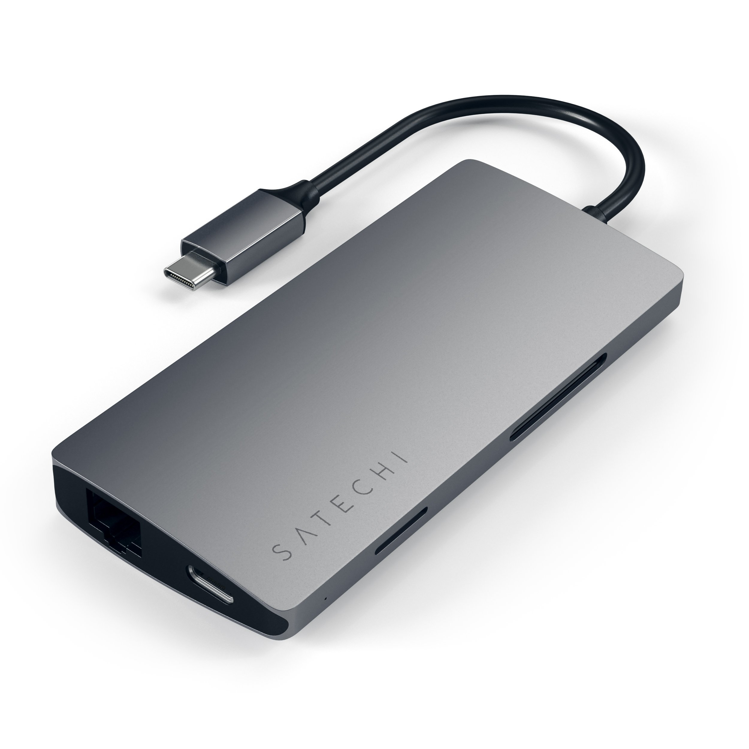 SATECHI ST-TCMA2M TYPE-C MULTI-PORT ADAPTER GREY, Adapter, Grau