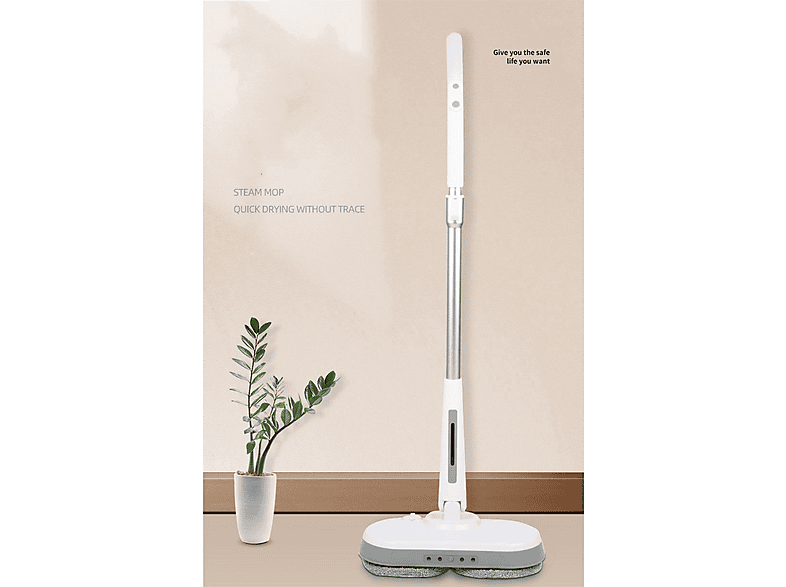 Mini-Flachmopp Mit Automatischem Tuchwechsel – 360° Rotierbar, Verstellbarer Stiel – Für Ecken & Hartböden