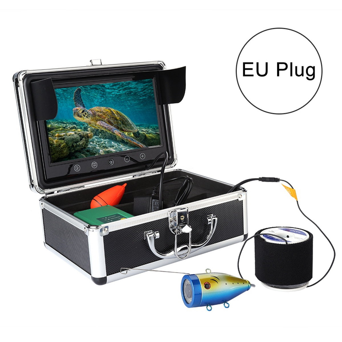 Angelkamera-Set mit Bildschirm, Kamera und Zubehör, mit EU-Stecker.