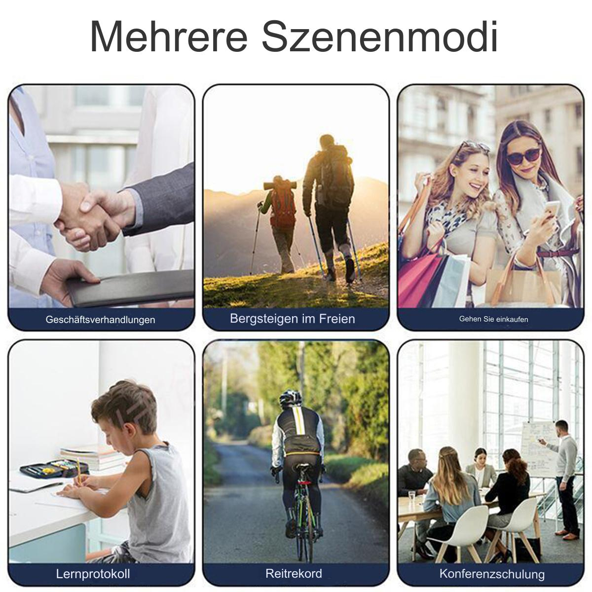 Mehrere Szenenmodi. Händedruck, Wandern, Einkaufen, Lernen, Radfahren und Treffen.