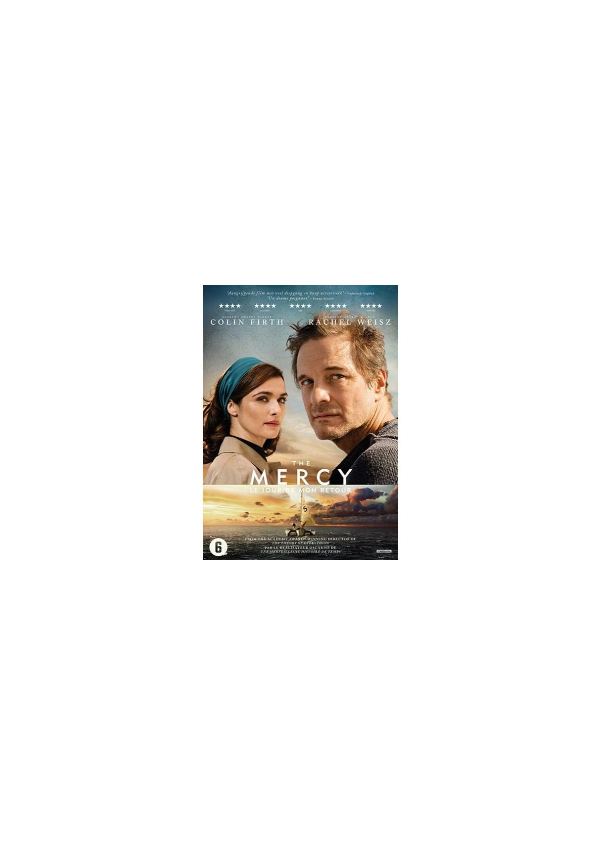 DVD-hoes voor de film The Mercy, met een man en een vrouw.