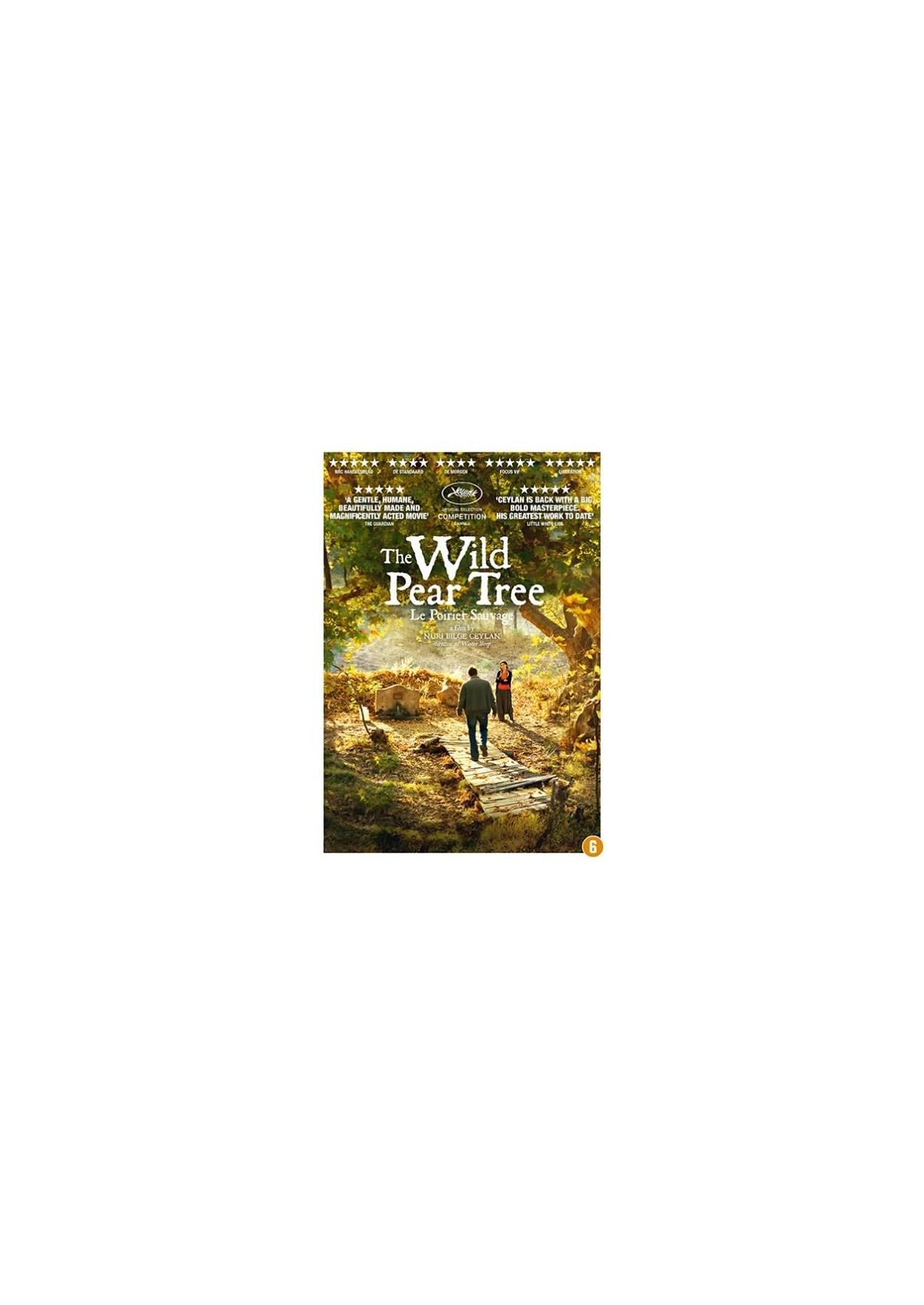 Filmposter voor De Wilde Perenboom. Twee mannen lopen in een bos. De titel staat bovenaan.