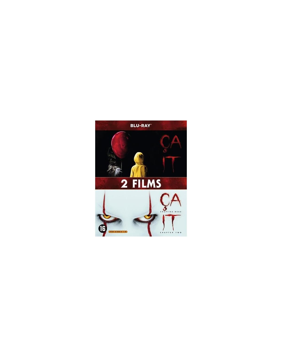 Couverture DVD de 'It', un film d'horreur, avec deux couvertures: une avec un ballon rouge et une avec des yeux.