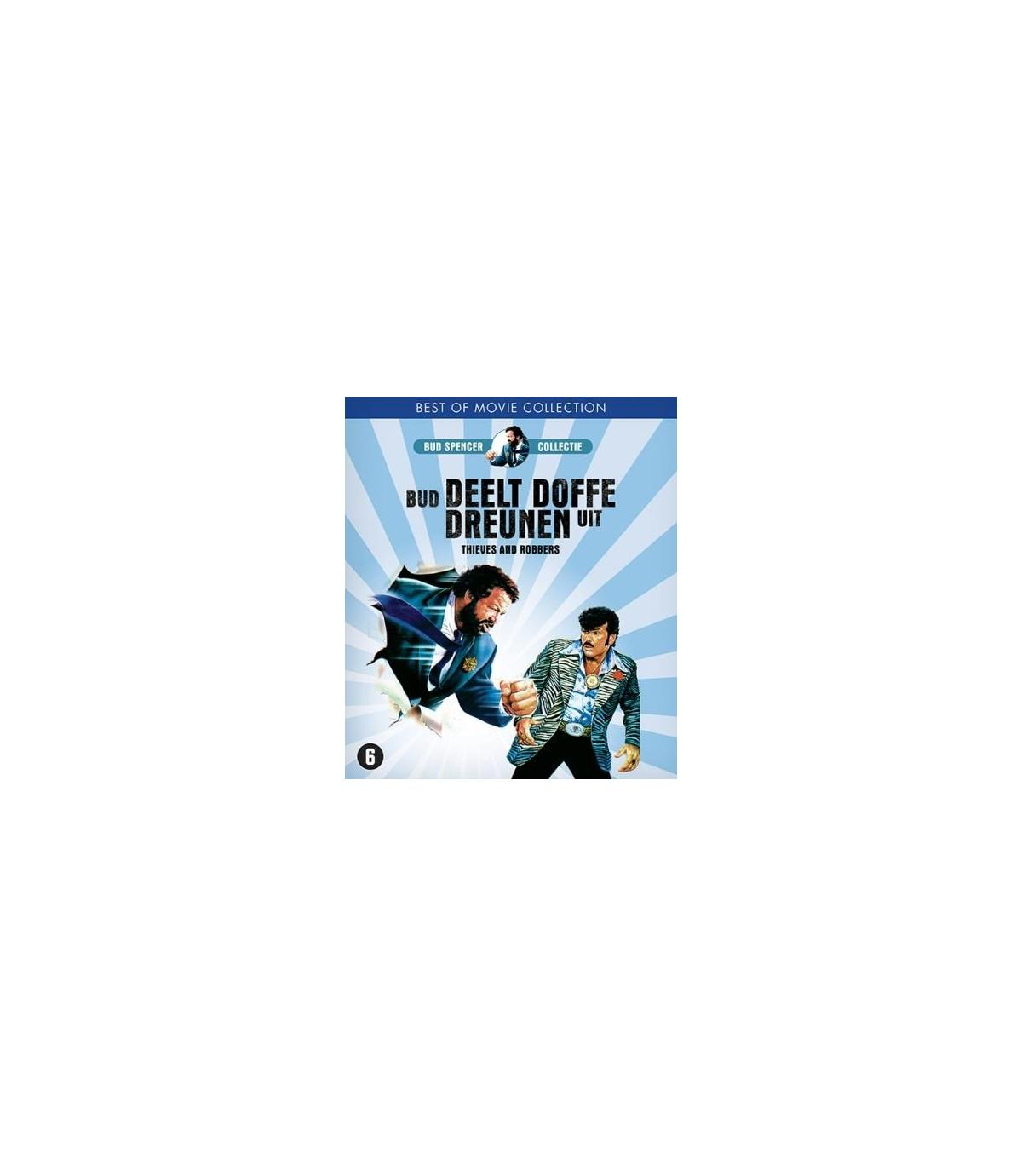 Bud Spencer en Terence Hill dvd-hoes. Twee mannen vechten. Tekst in het Nederlands. Best of Movie Collection.