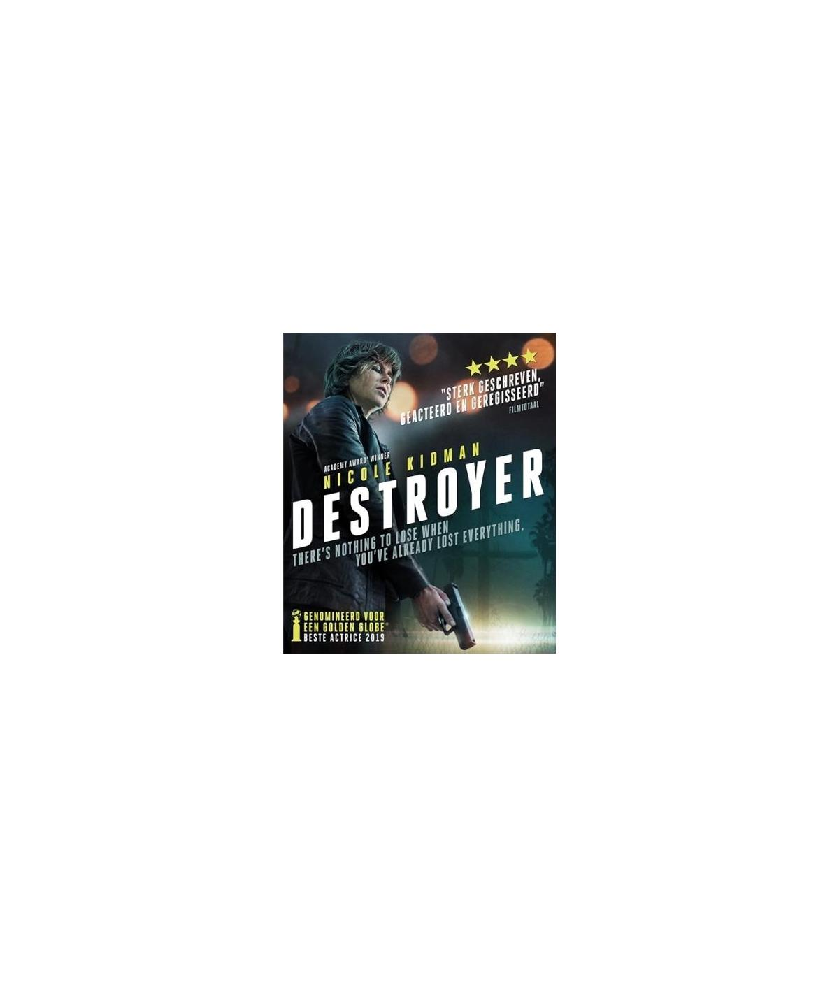 Affiche du film 'Destroyer'. Nicole Kidman, tenant une arme, est présentée sur la couverture.