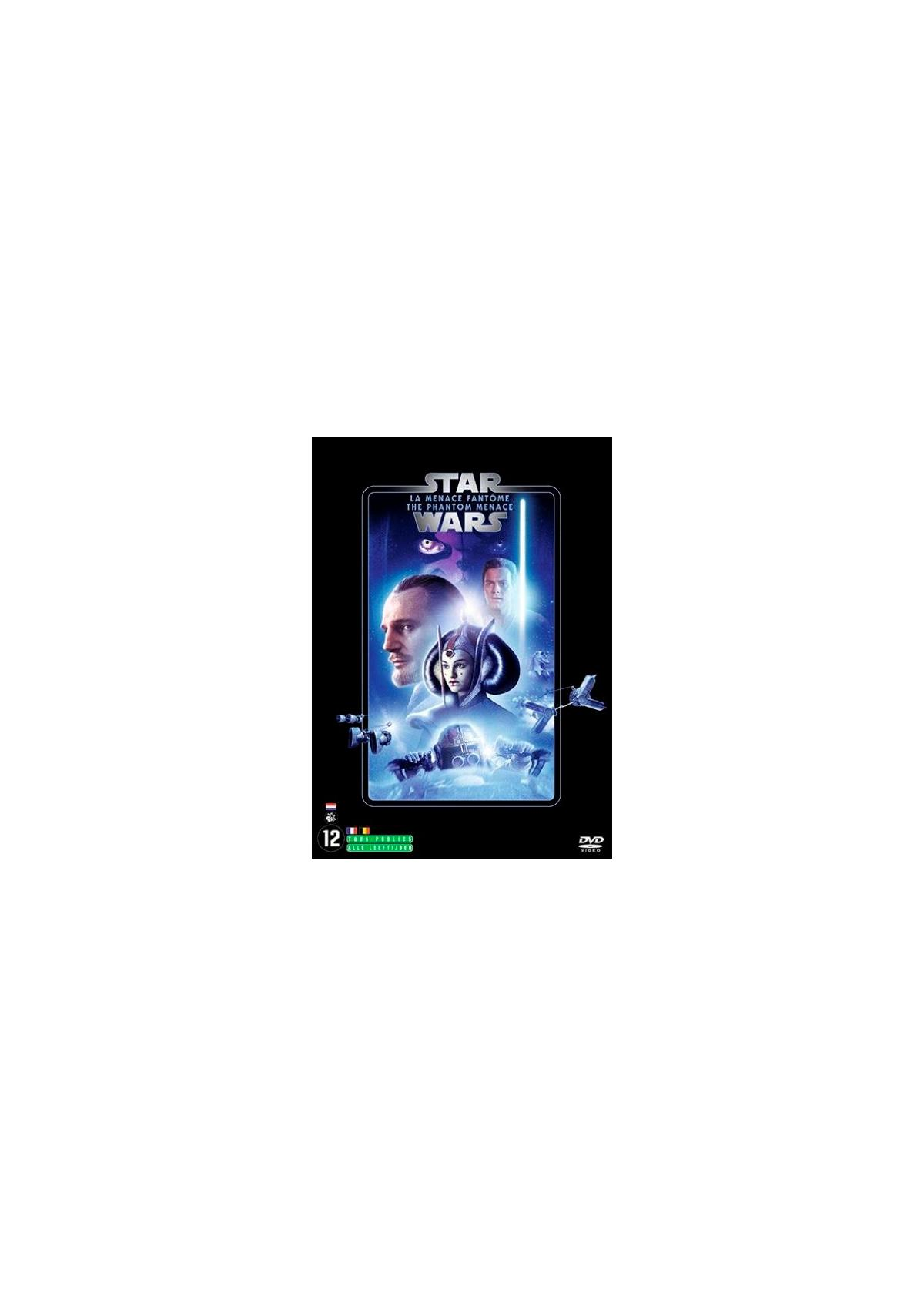 Filmover. Acteurs in een scène uit de film, met de titel 'Star Wars'. Tekst en beoordeling zijn zichtbaar.