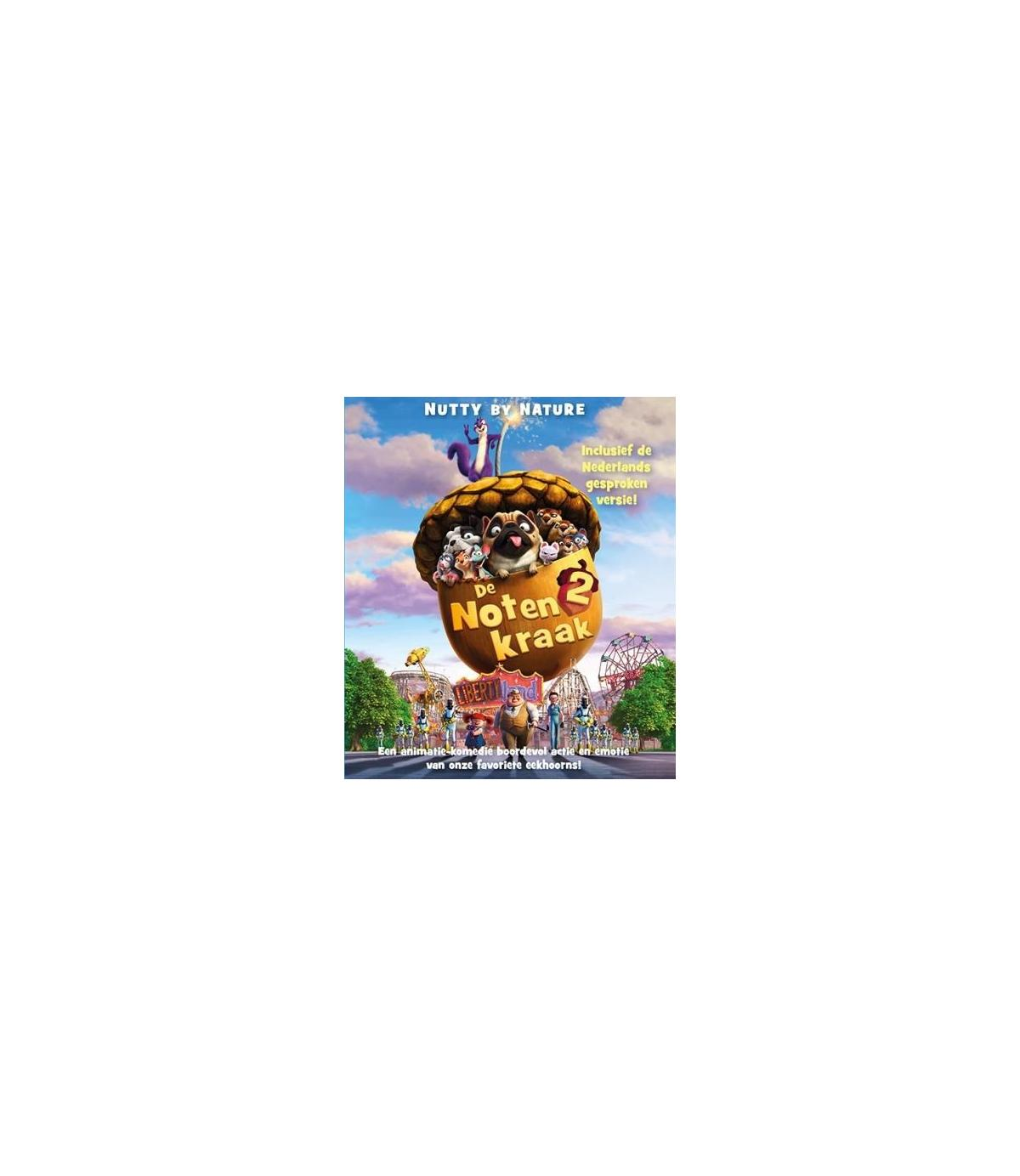 Affiche du film : Écureuils de dessins animés dans une noix. Titre : The Nut Job 2. Style comique, animé.