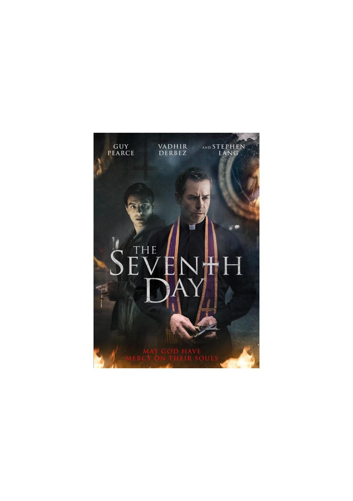 The Seventh Day DVD-cover met twee mannen in een donkere omgeving.