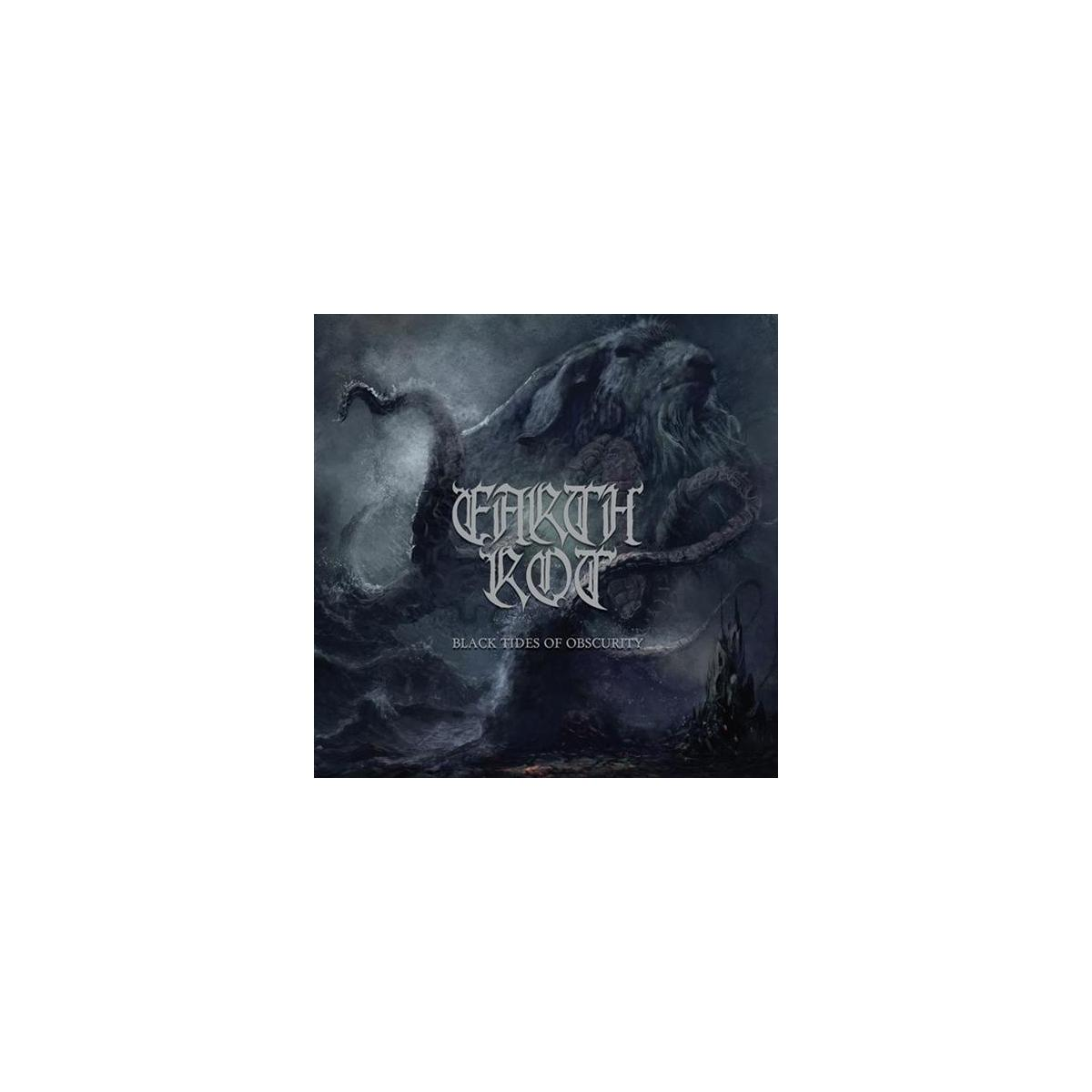 Pochette d'album : Image en noir et blanc d'une créature. Le titre est 'Earth Rot'.