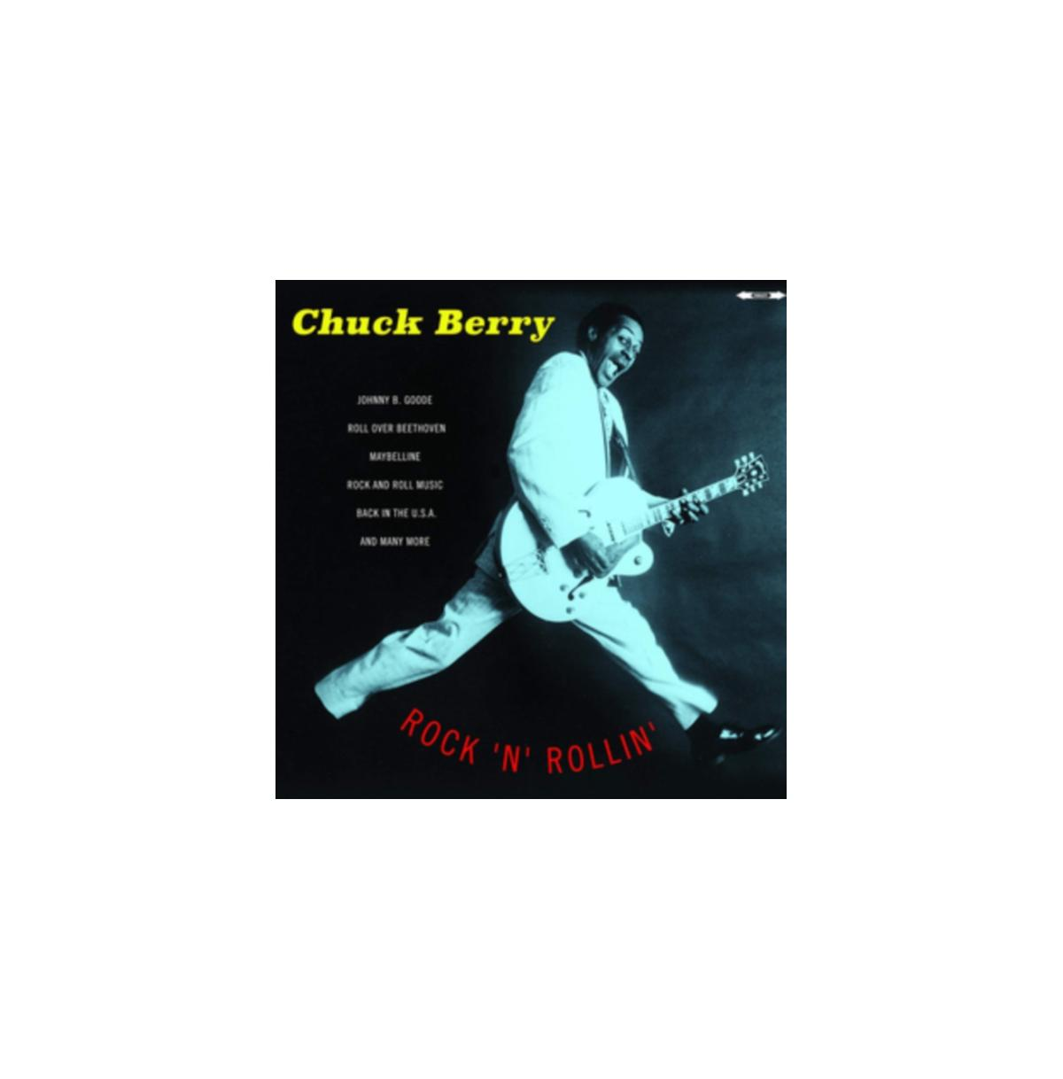 Albumhoes. Een man met een gitaar. De titel is 'Chuck Berry'.