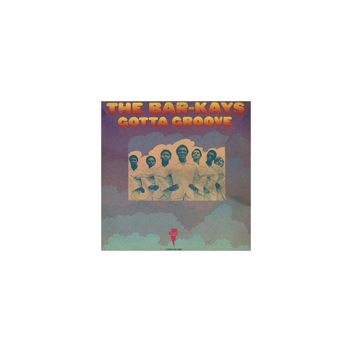 Albumhoes. Zes mannen. Tekst: The Bar-Kays Gotta Groove. Oranje, geel en zwart.