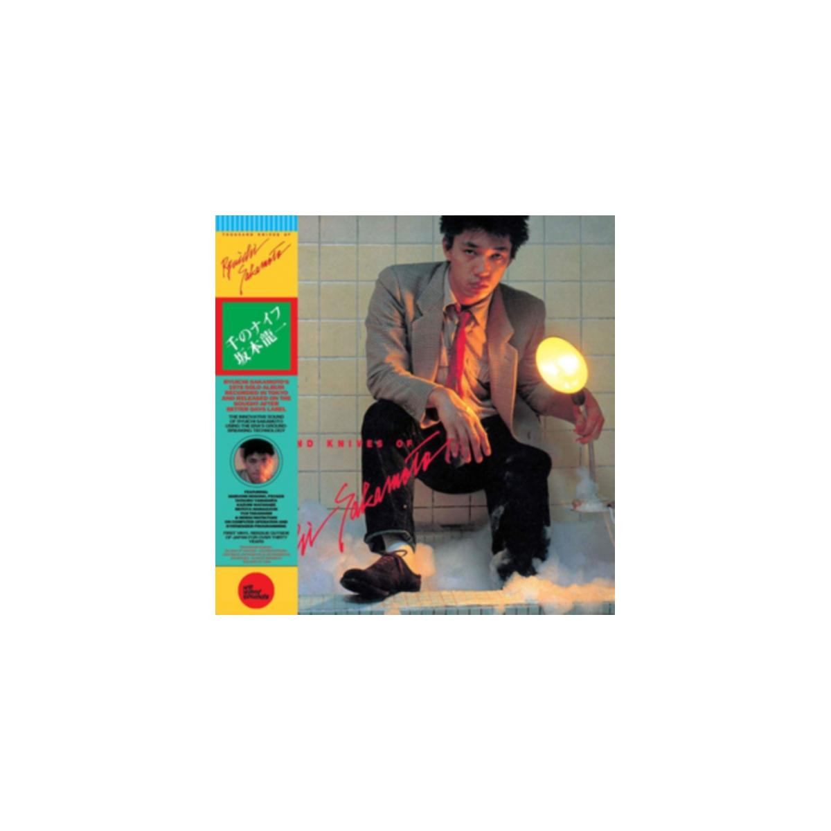Pochette d'album avec un homme assis, tenant une lumière. Le titre est 'B. Sakamoto'.