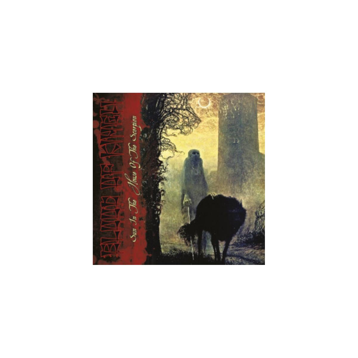 Pochette de l'album 'Sun In The Moon of The Scorpion'. Une image sombre d'une figure avec un animal noir.