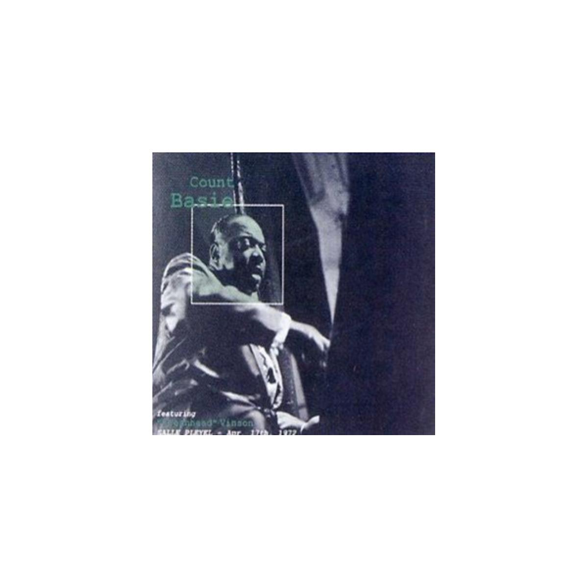 Pochette d'album : le visage de Count Basie dans un cadre. Titre : Featuring Joe Williams.