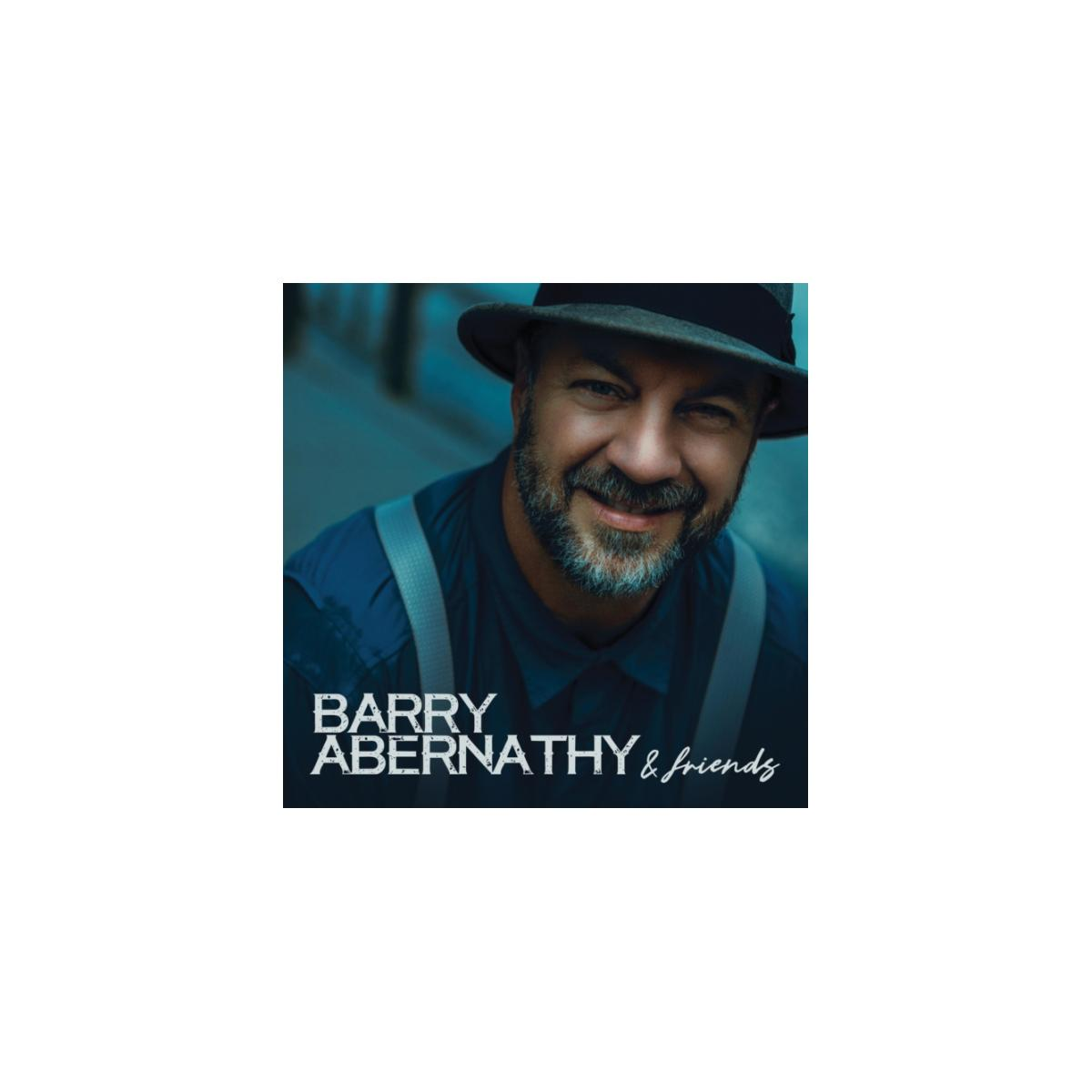 Albumhoes met een lachende man met een hoed en de tekst 'Barry Abernathy & friends'.