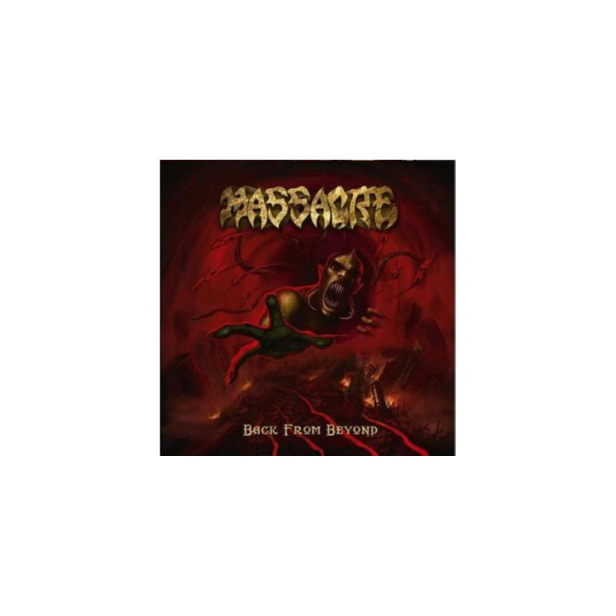 Pochette d'album : Une figure monstrueuse avec un fond rouge. Le texte est en bas.