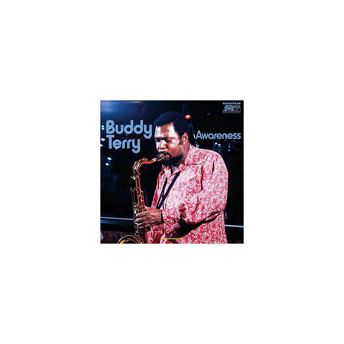 Albumhoes: Man speelt saxofoon. Tekst luidt: Buddy Terry, Awareness, Mainstream.