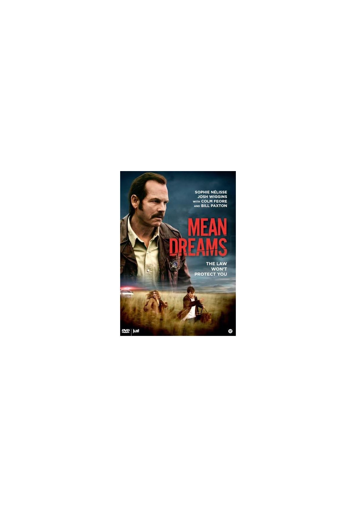 Pochette de film. Un homme avec une moustache regarde le spectateur. Deux personnages en arrière-plan.