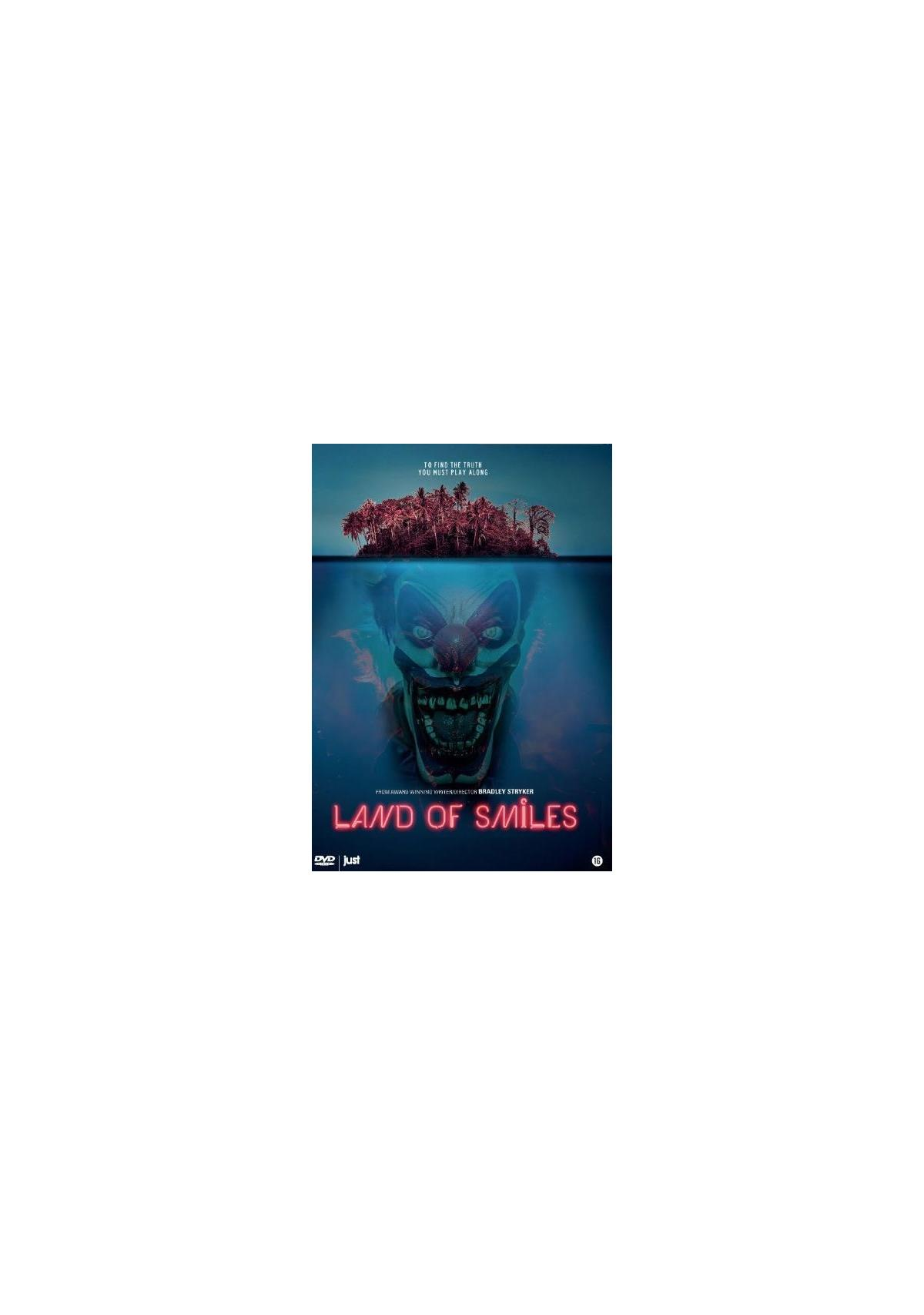 Filmposter: Een eng clowngezicht. Titel: Land of Smiles.