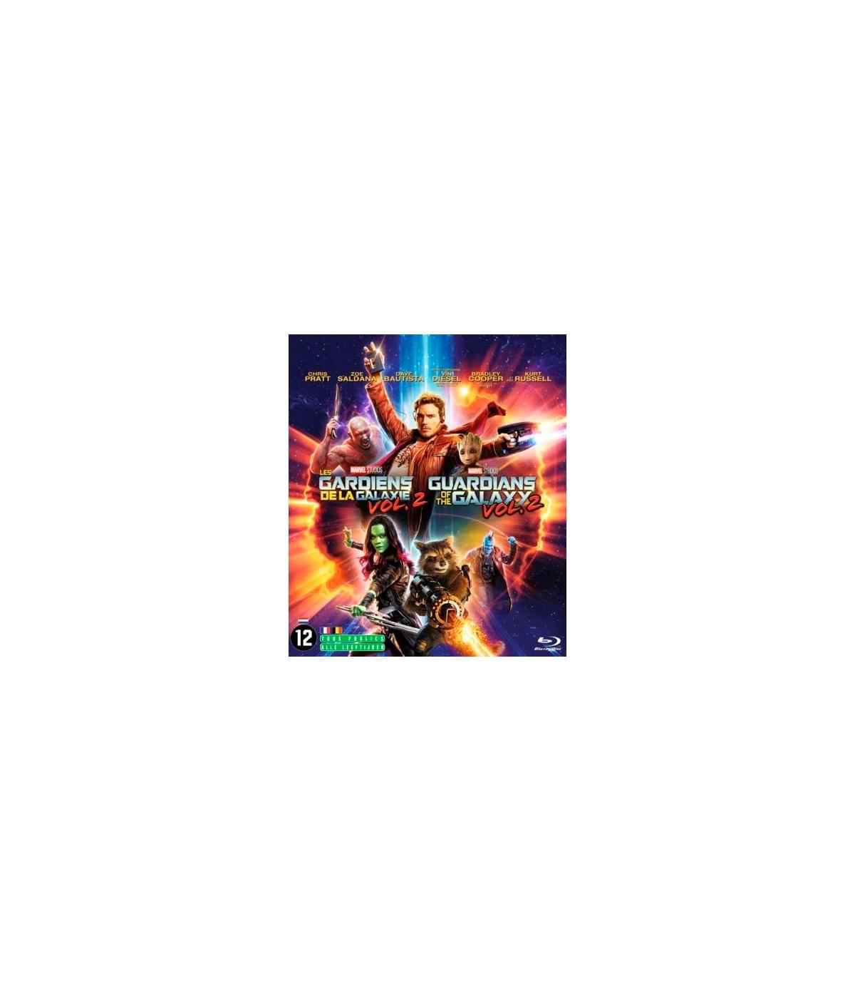 Filmposter voor Guardians of the Galaxy Vol. 2. De personages staan vooraan met de titel onderaan.
