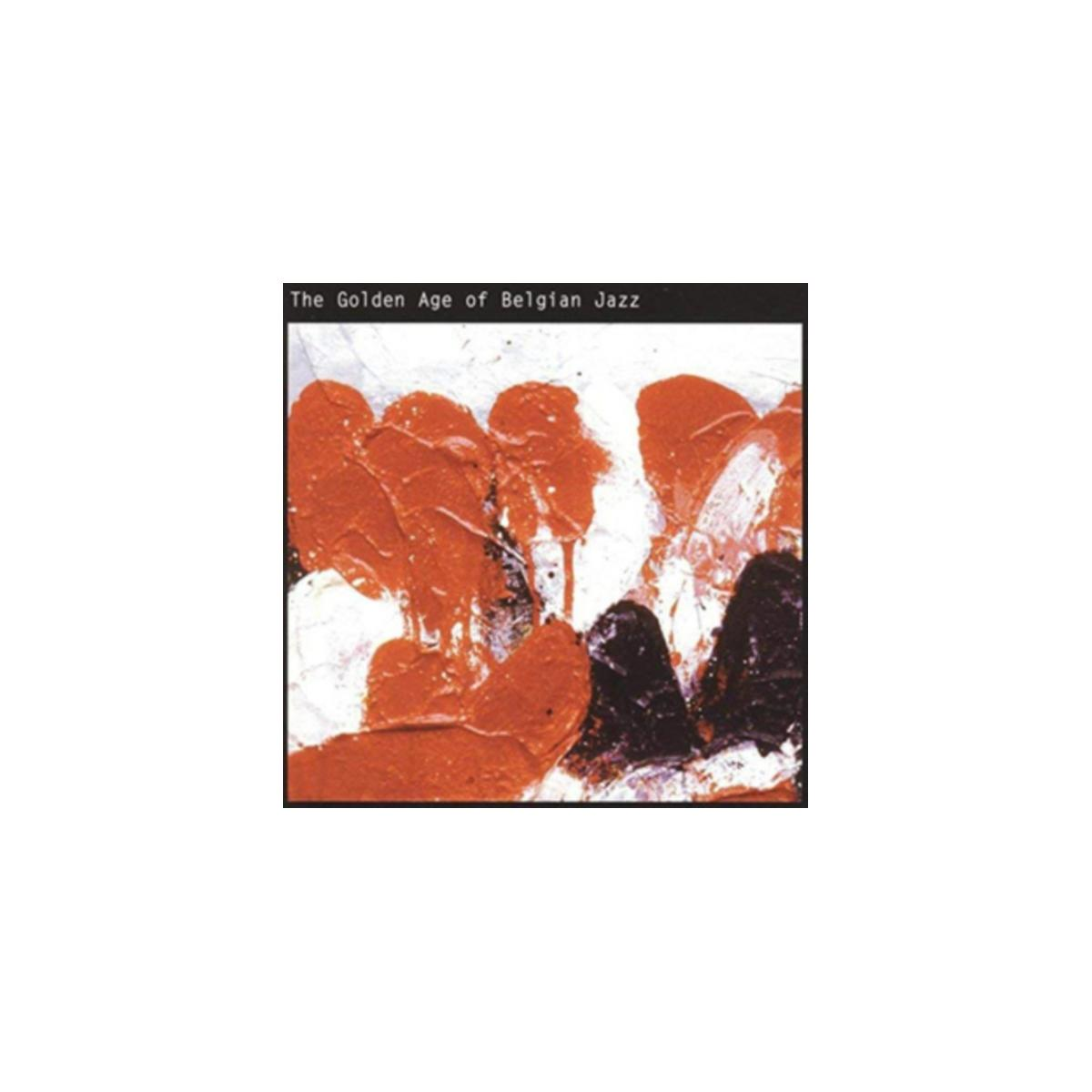 Pochette d'album : Art abstrait en orange et noir. Titre : The Golden Age of Belgian Jazz.