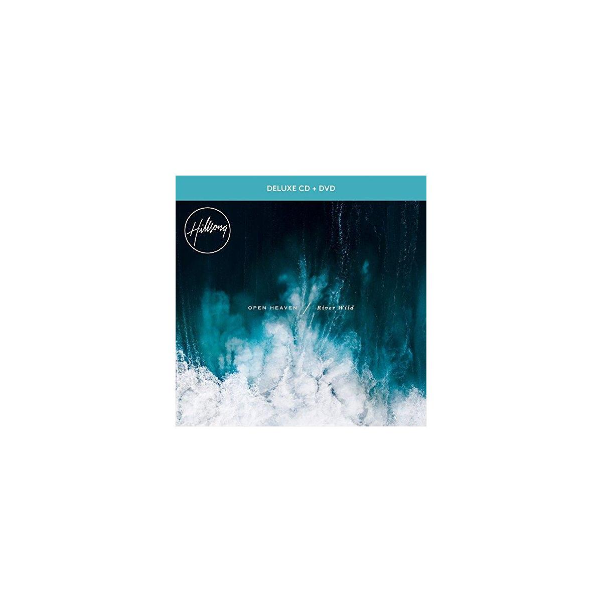 Albumhoes: Hillsong, Open Heaven / River Wild. Golven die op een turquoise oceaan beuken.