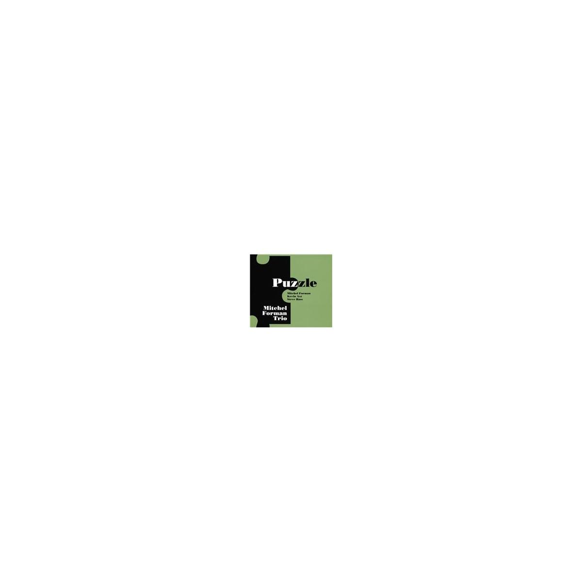 Pochette de l'album "Puzzle" de Michel Portal Trio. Couleurs noir, blanc et vert.