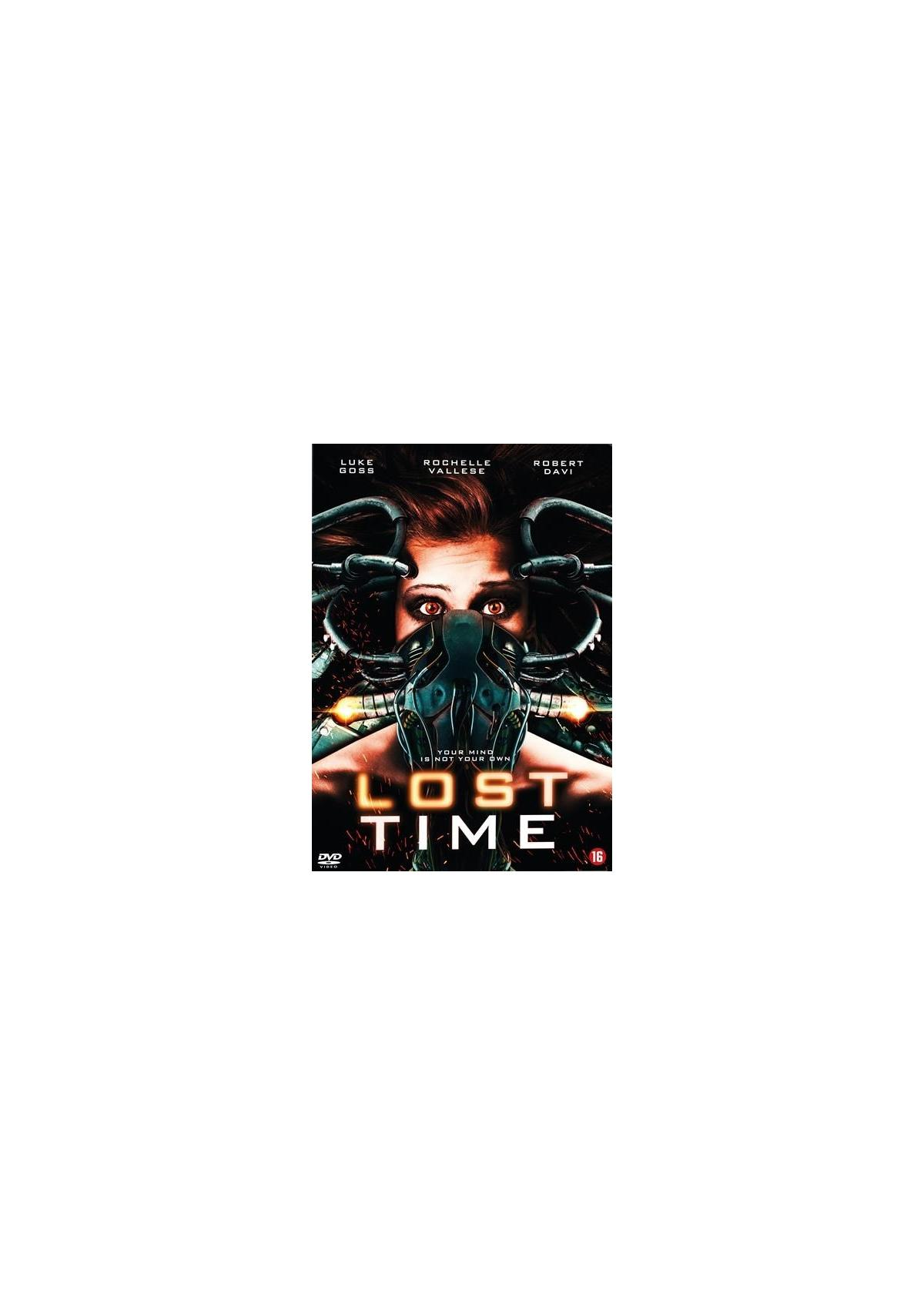 Couverture de film: Femme avec masque, titre 'Lost Time'.