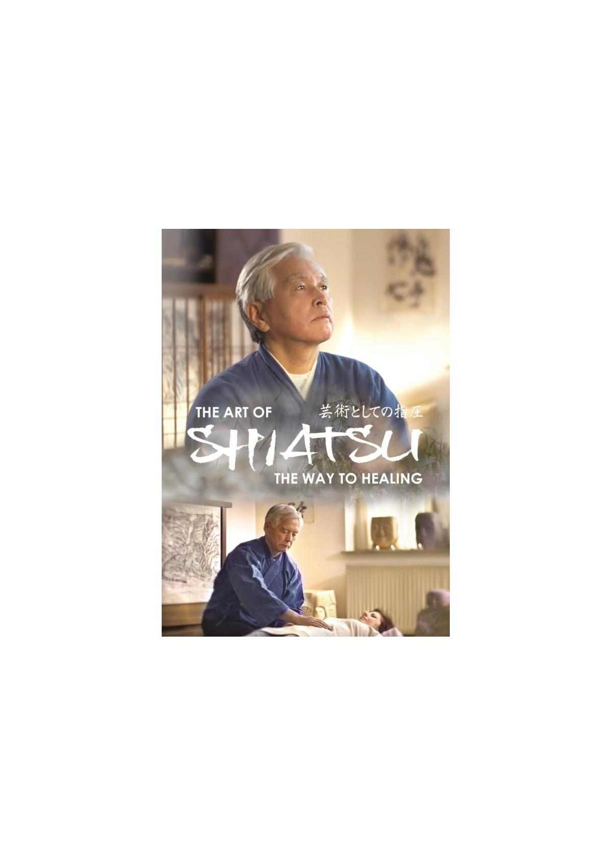 De cover van The Art of Shiatsu. Een man geeft een massage aan een ander.
