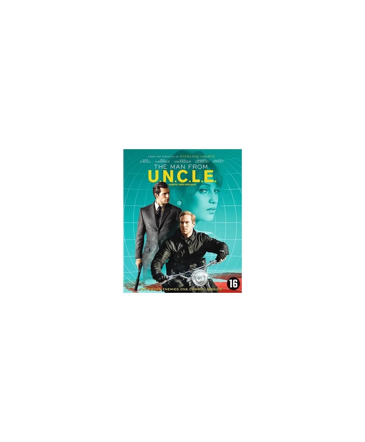 Couverture de film: Deux hommes, titre 'The Man From U.N.C.L.E'.