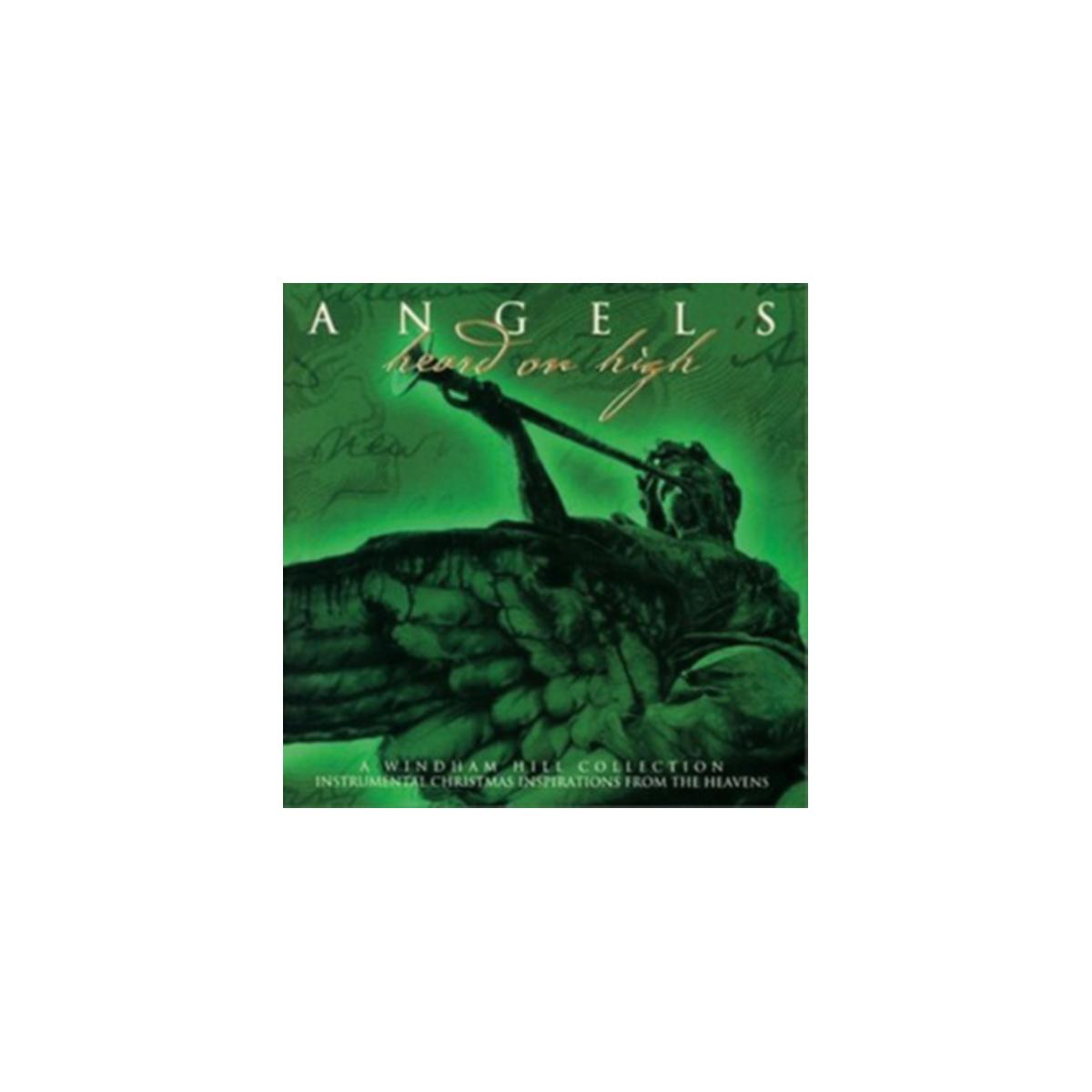 Albumhoes met een engel die een hoorn bespeelt, groene achtergrond met de woorden "Angels Heard On High".