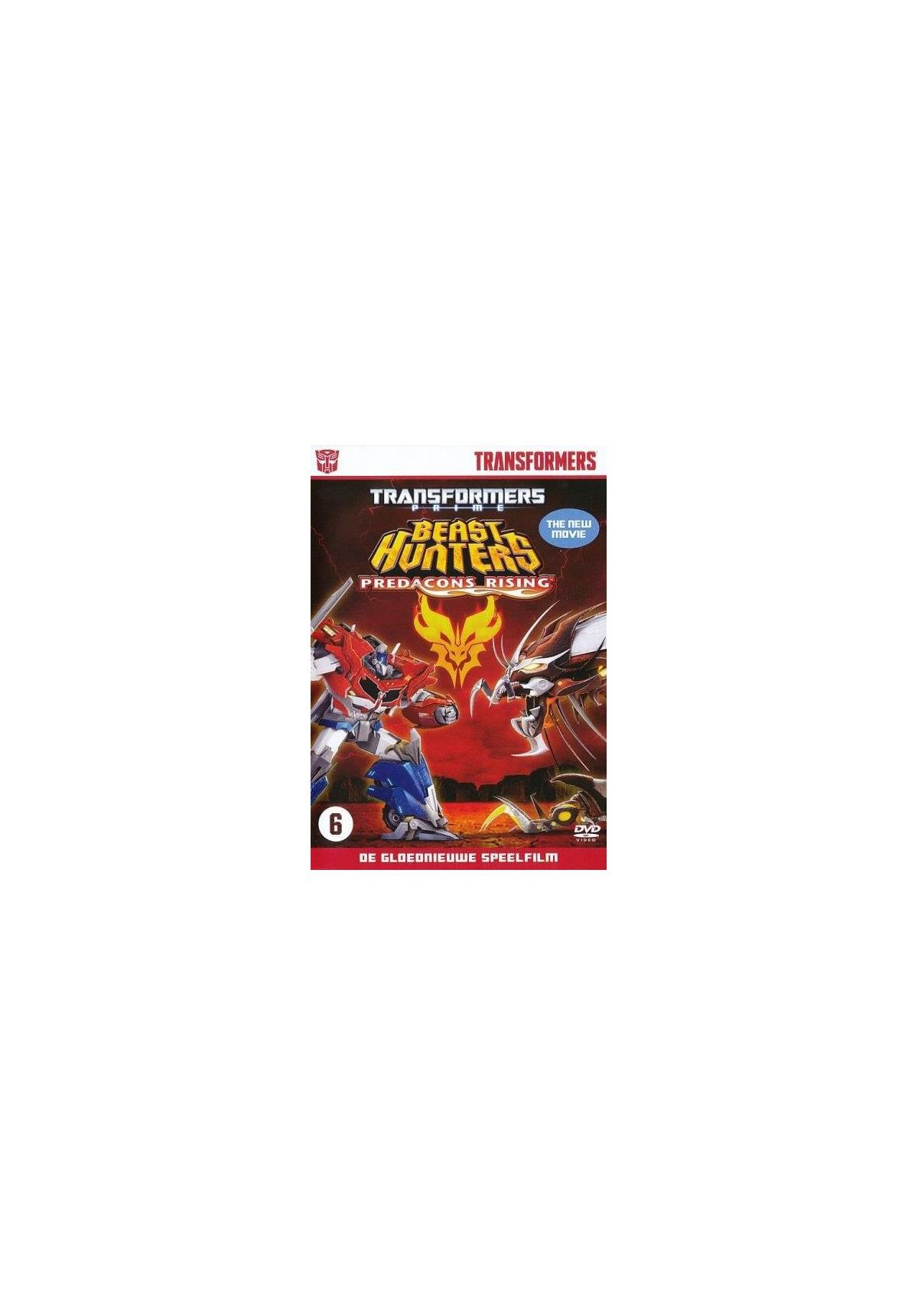 DVD-cover. 'Transformers: Beast Hunters Predacons Rising'. Robots vechten. Nummer 6 links.