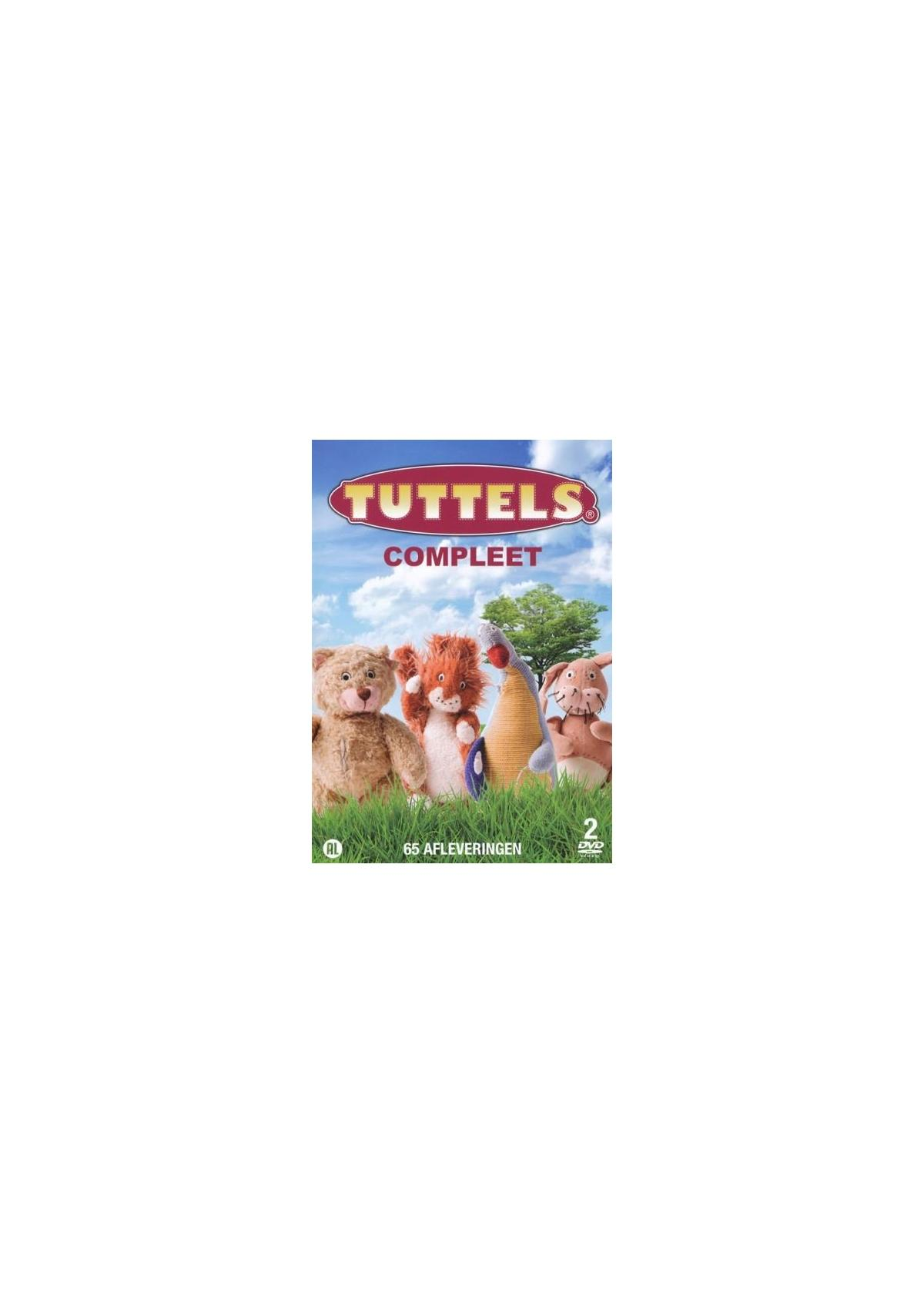 DVD-hoes met drie tekenfilmfiguren, blauwe lucht en tekst.