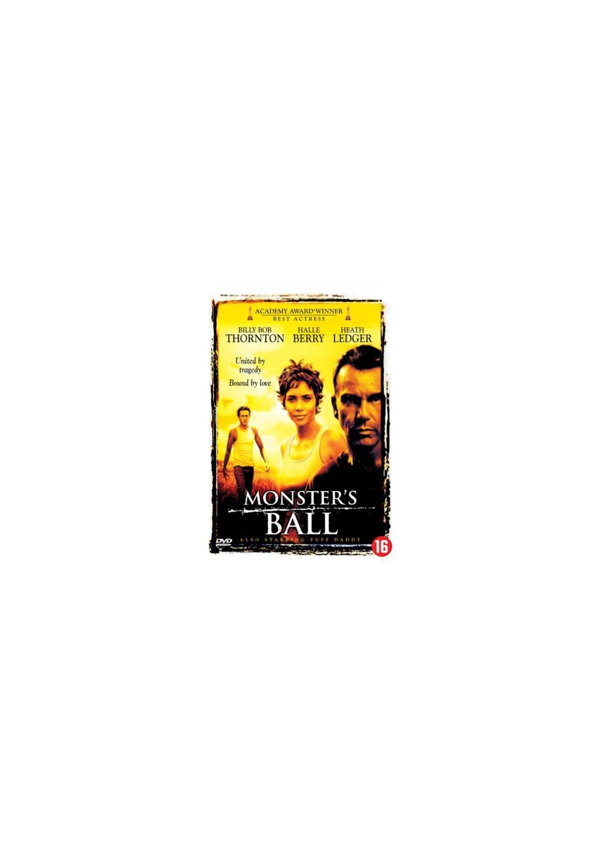 Couverture du film : DVD « Monster’s Ball ». Les acteurs Halle Berry, Billy Bob Thornton et Heath Ledger sont visibles.
